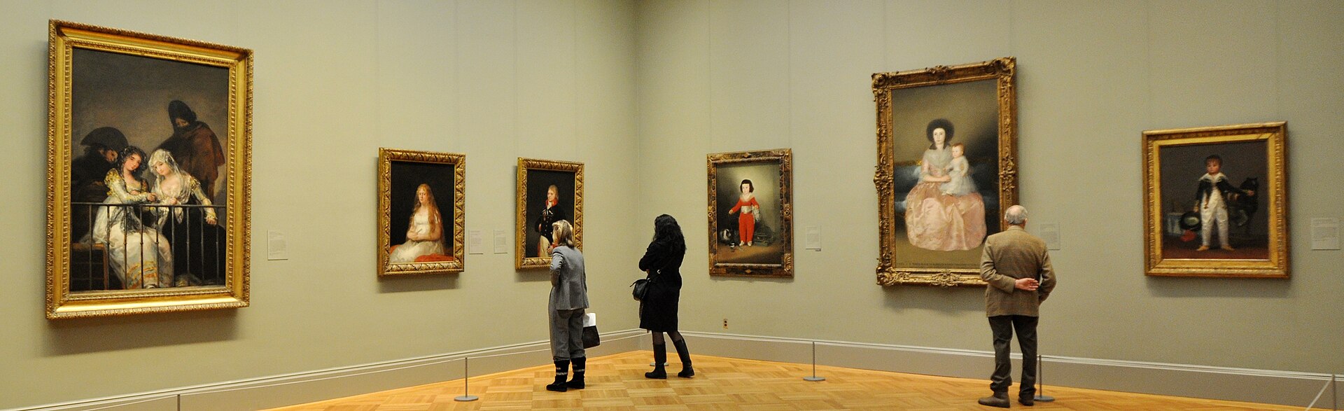 A European Paintings gallery hung with Goya