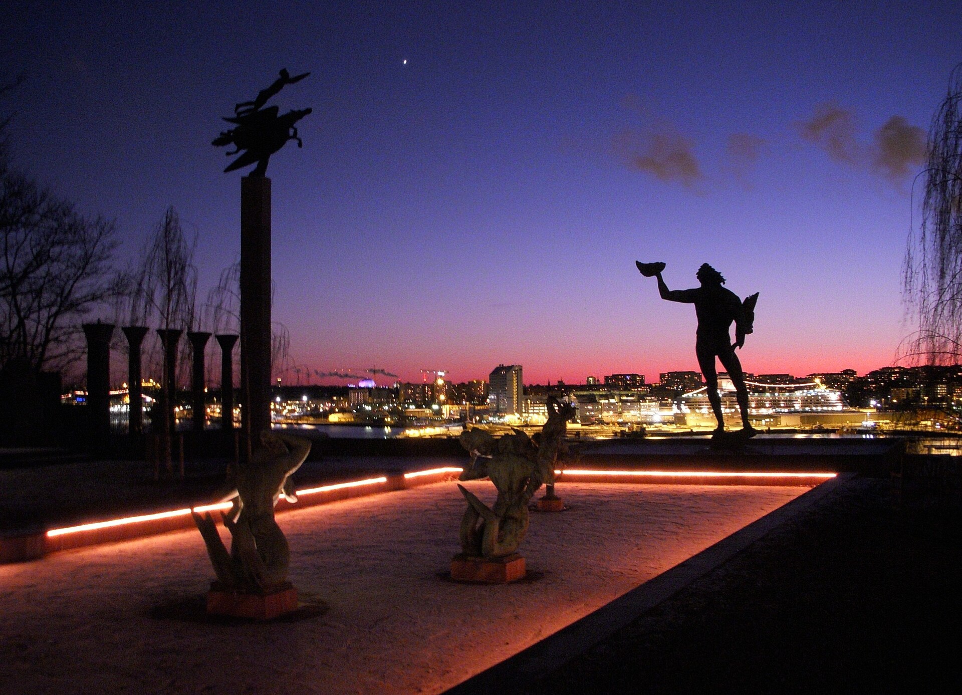 The sculpture park at dusk, 2009
