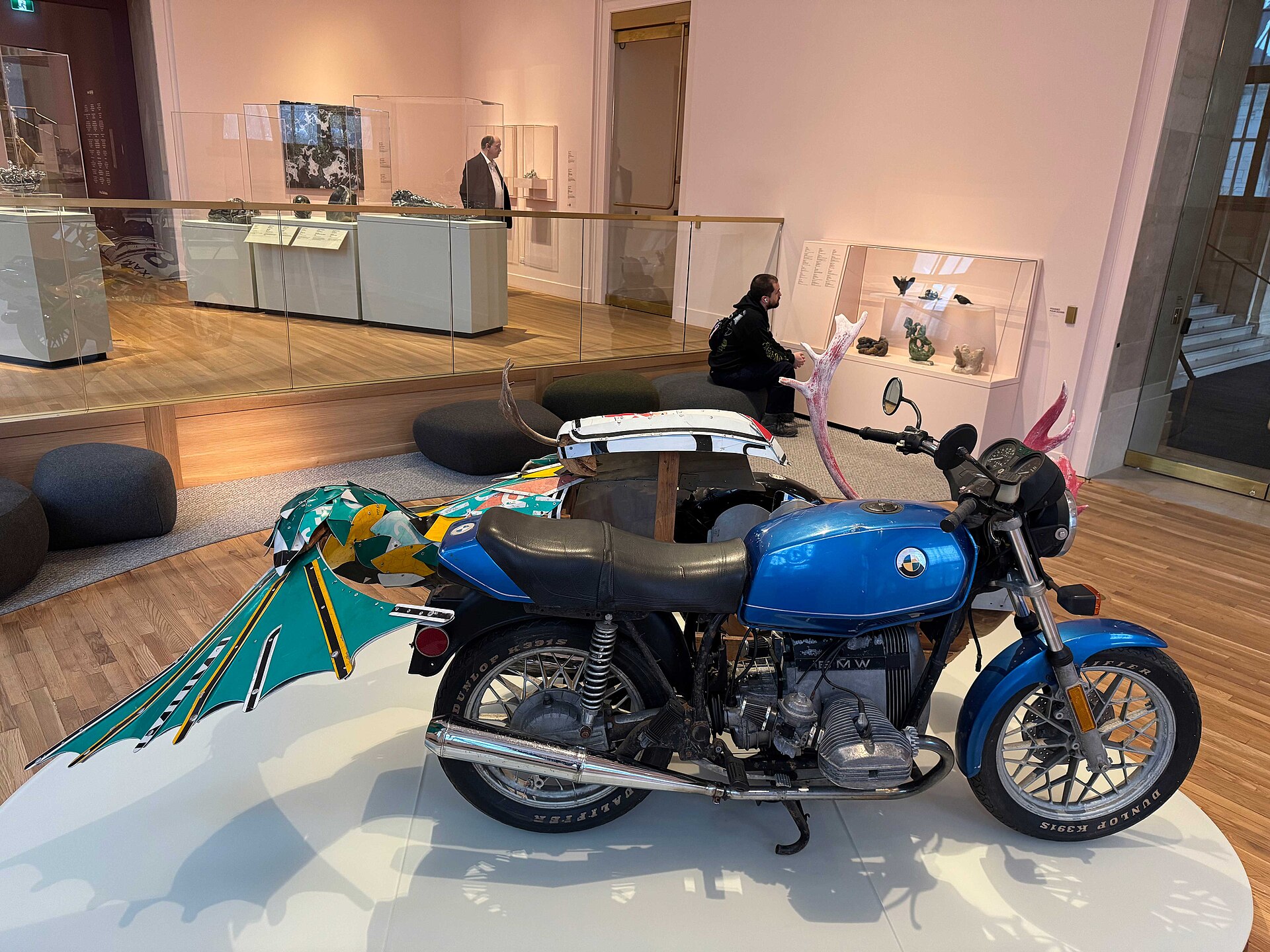 The Inuit Arts Gallery in the Hornstein Pavilion, photographed during a temporary installation piece shown among the display cases