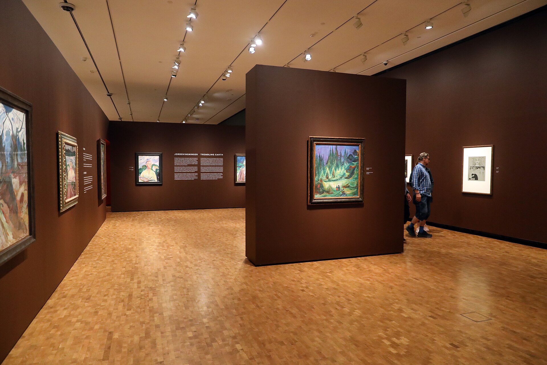 A gallery inside MUNCH during a temporary exhibition