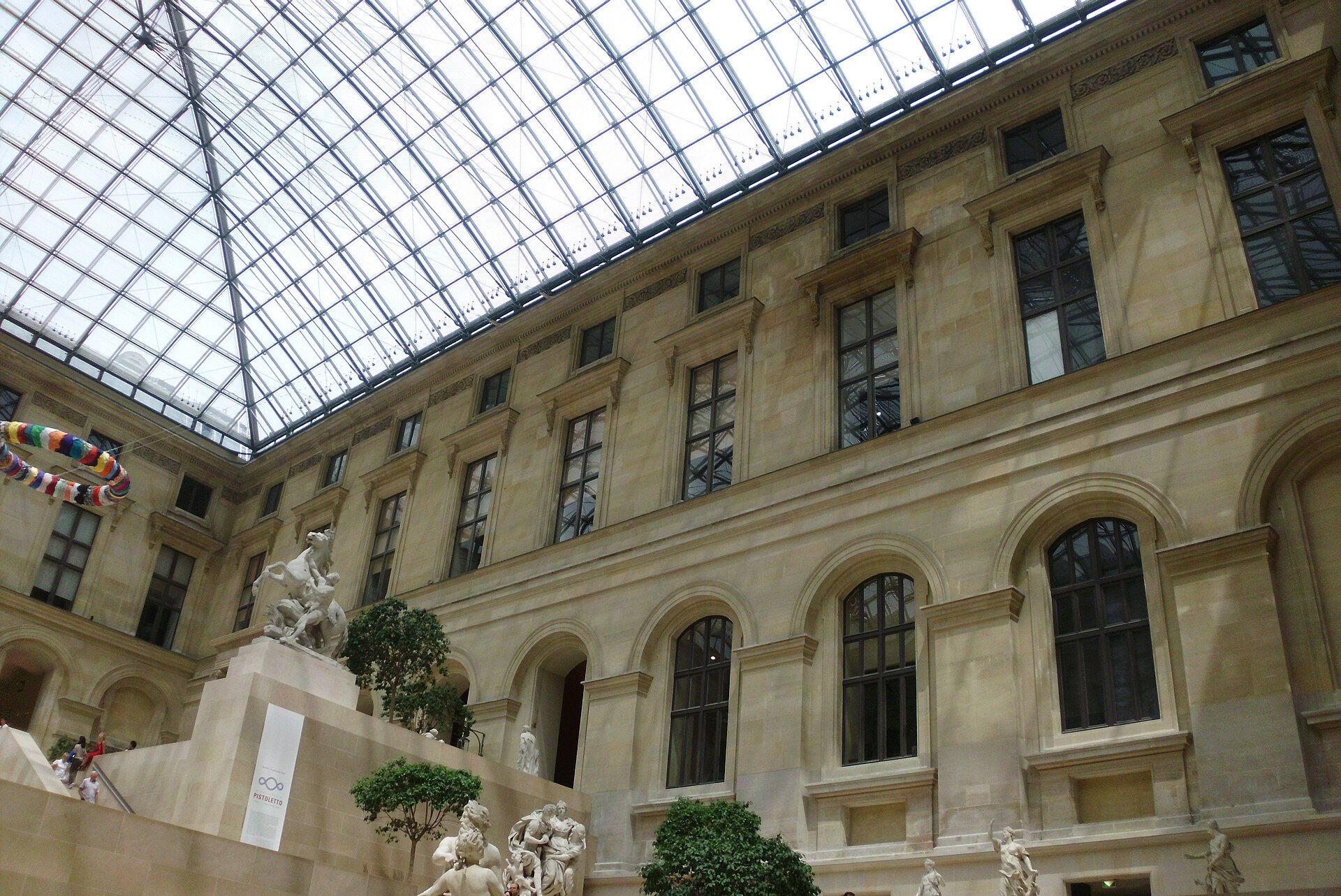 The Cour Marly under its glass roof, with the Marly Horses