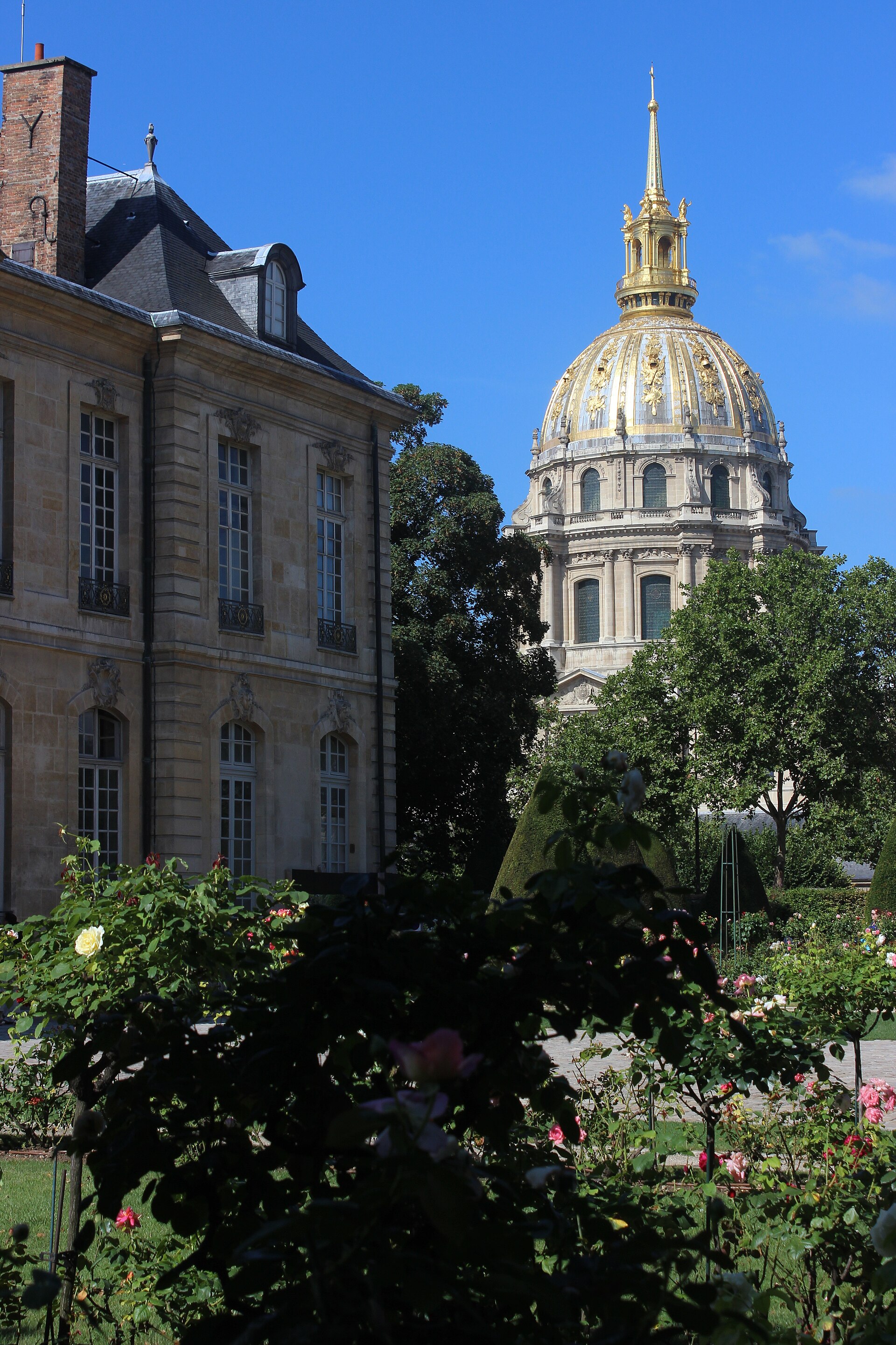 The Hotel Biron from the garden