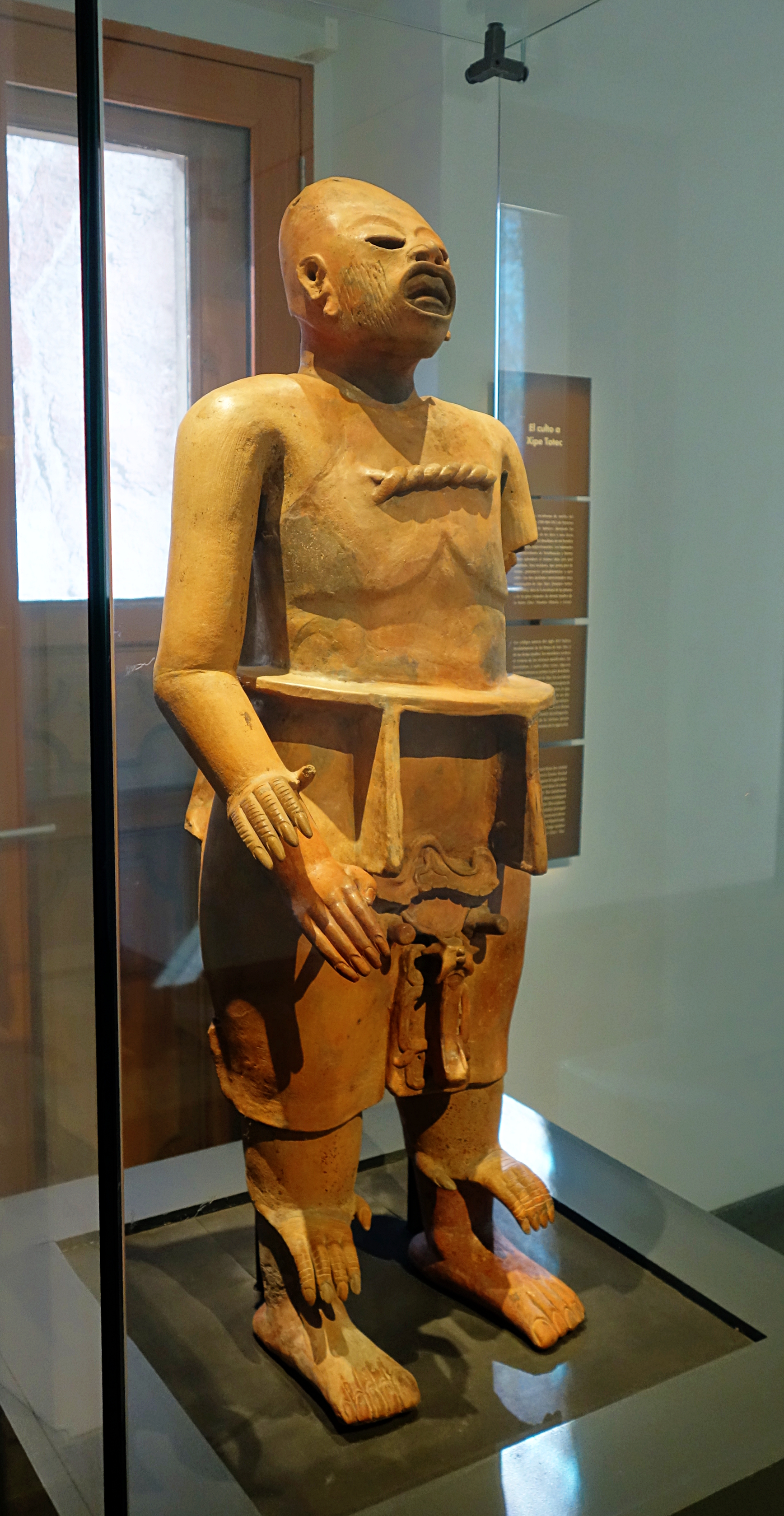 The Xipe Totec figure on display