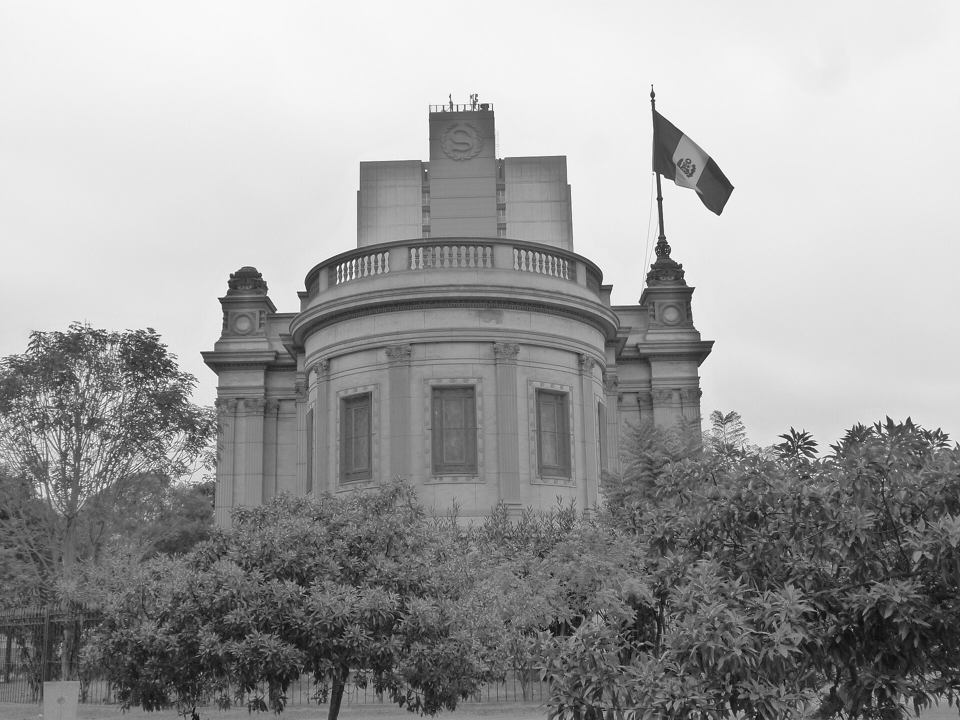 Side view of the museum