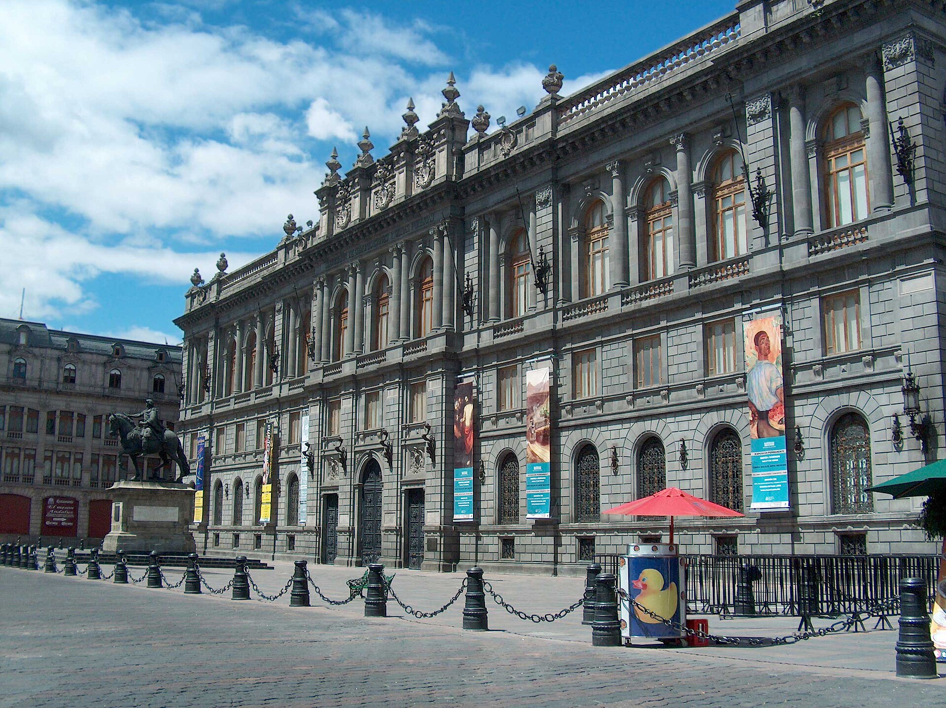 The museum building from Plaza Manuel Tolsa