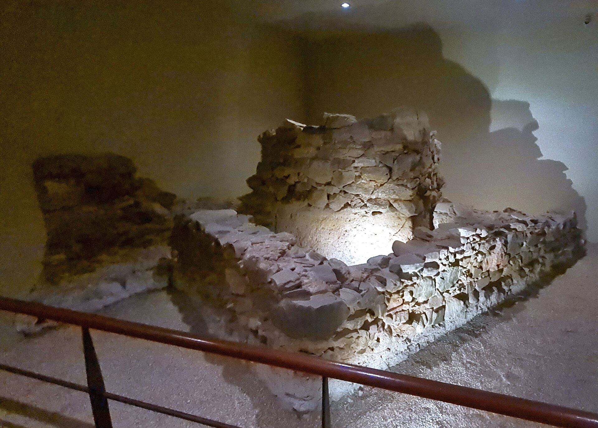 Archaeological remains beneath the palace