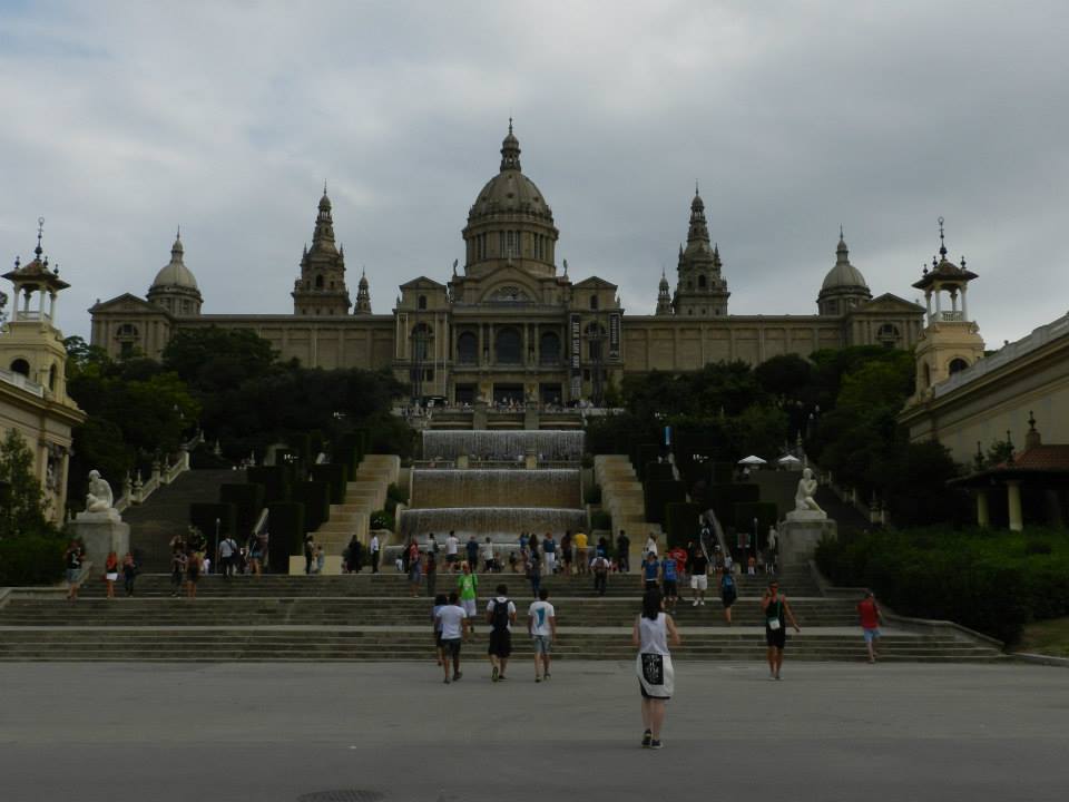 The main staircase and facade