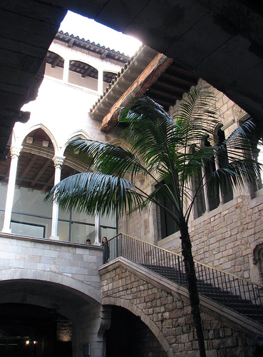 A courtyard of Palau Aguilar