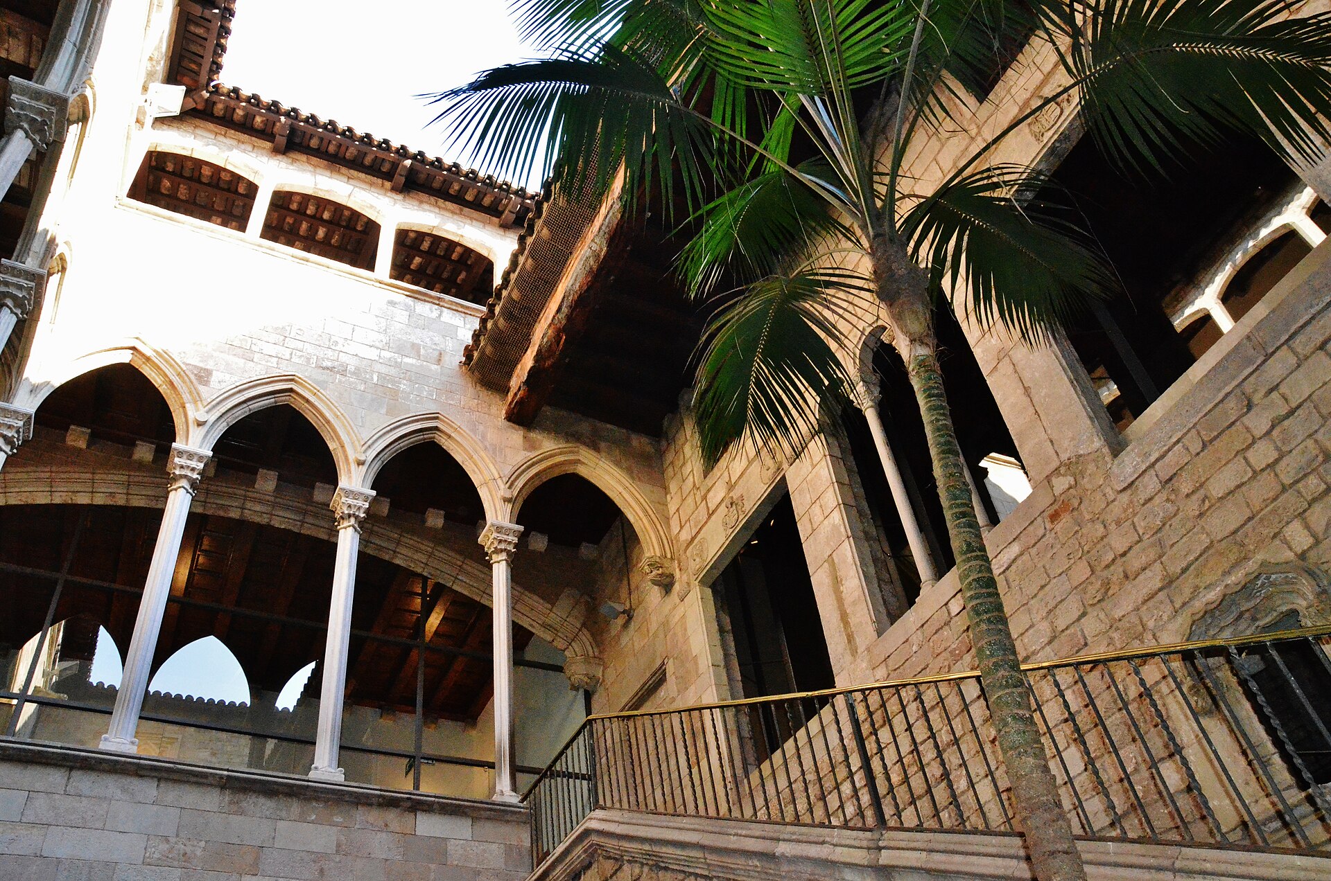 A Gothic courtyard, seen from above