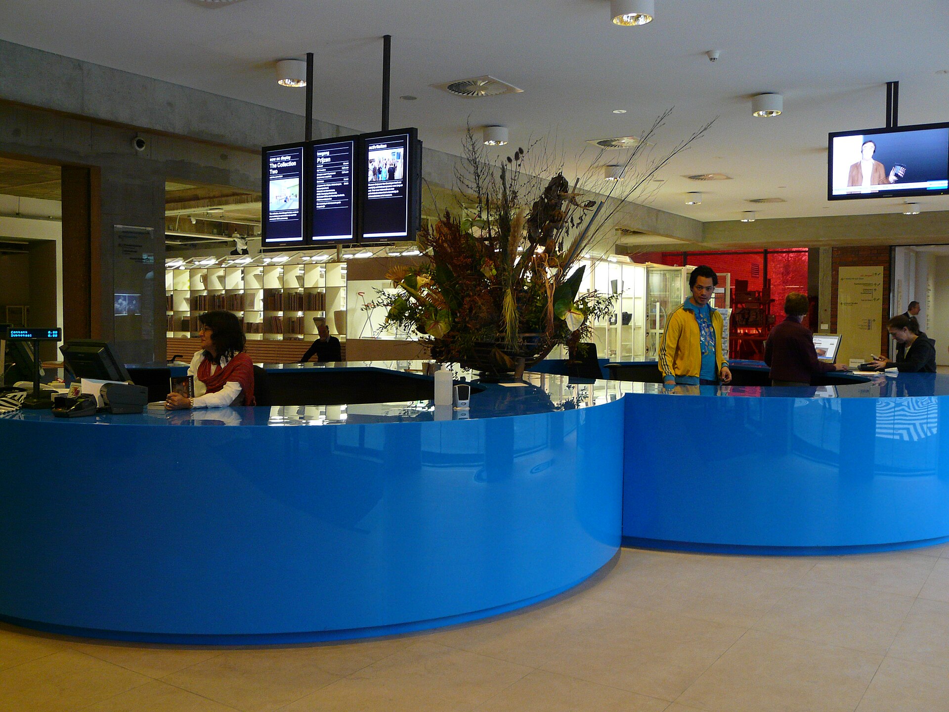 The entrance hall and information desk