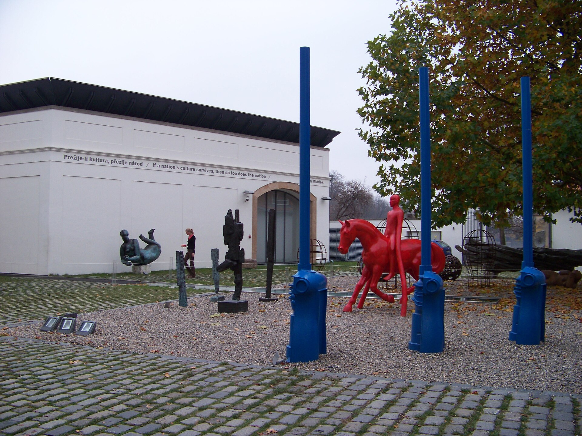 Sculptures in front of Museum Kampa