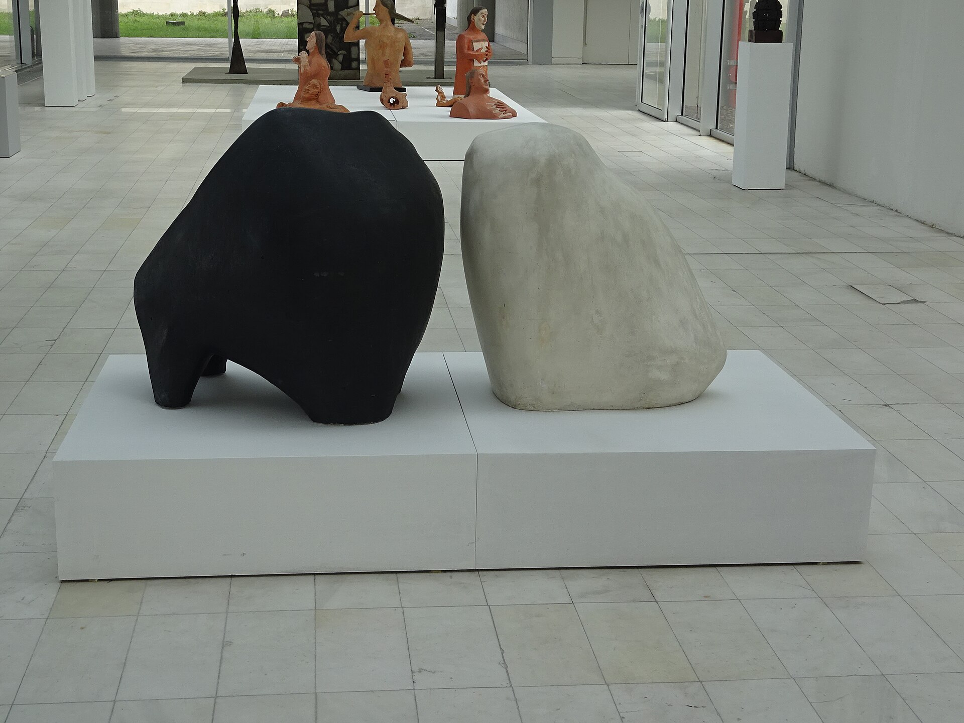 Sculpture display in the ground-floor foyer