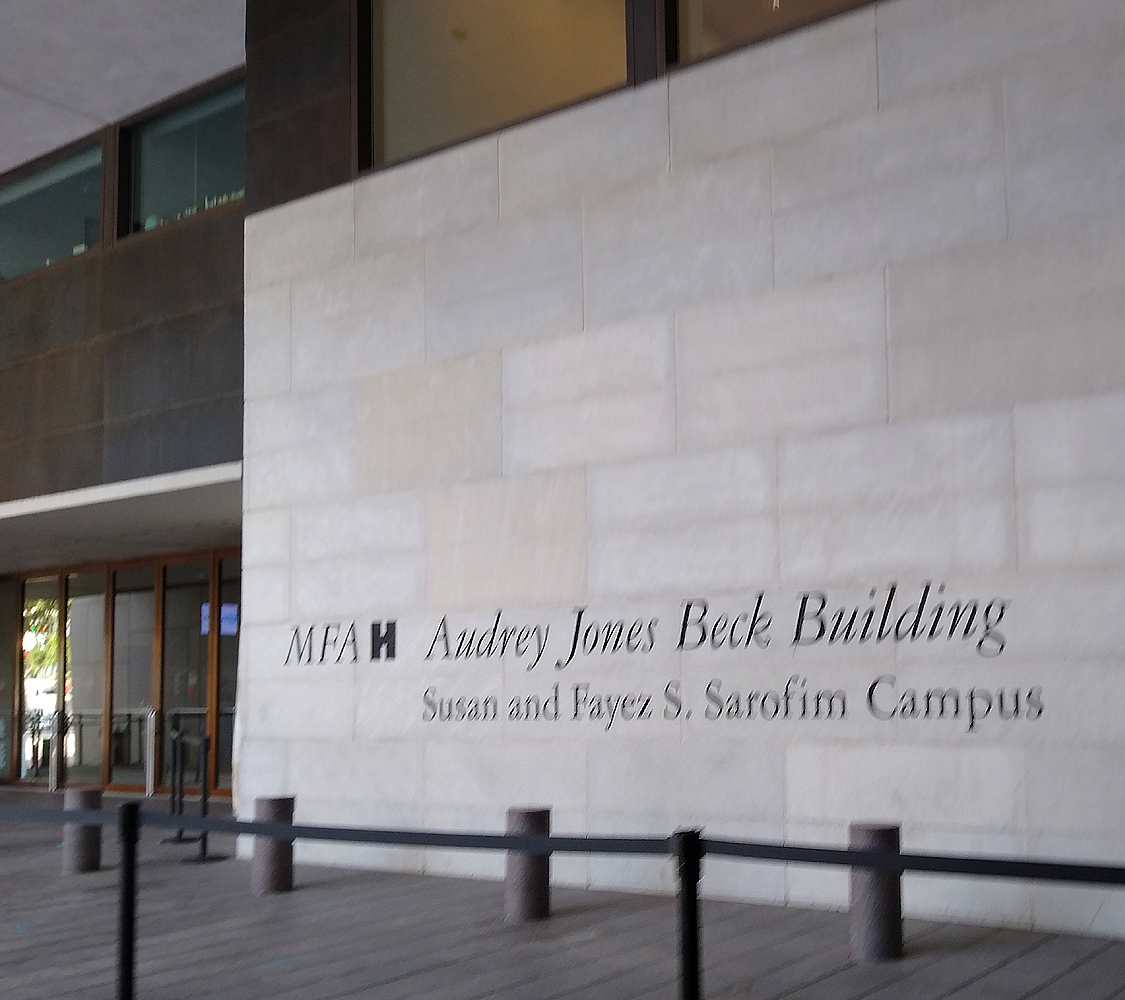 The Beck Building's name carved in stone