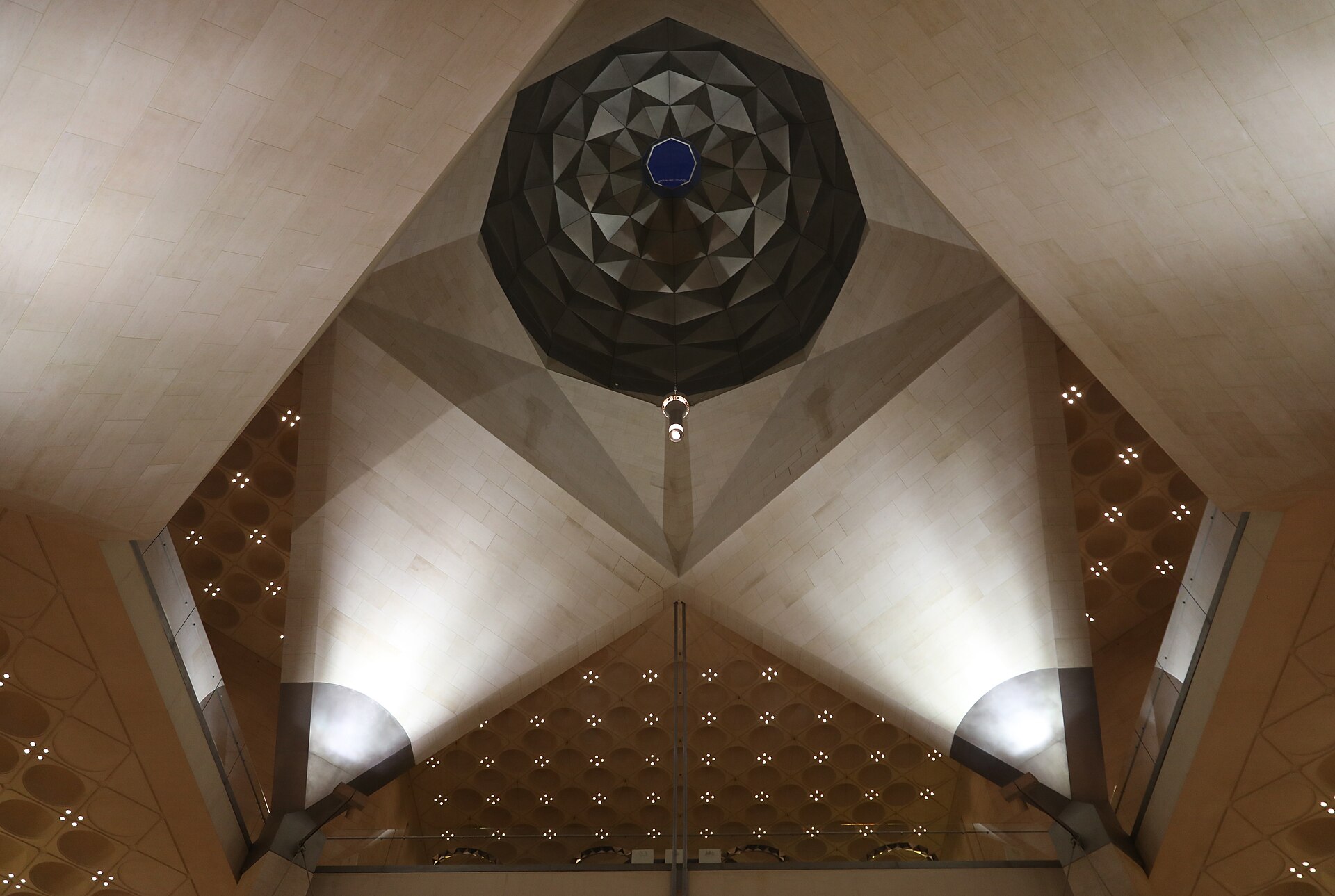 The dome over the central atrium