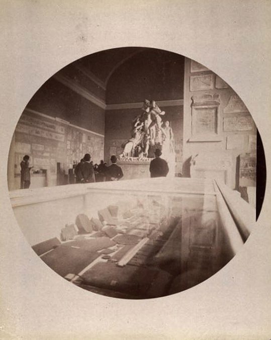 The Toro Farnese room, historic photograph