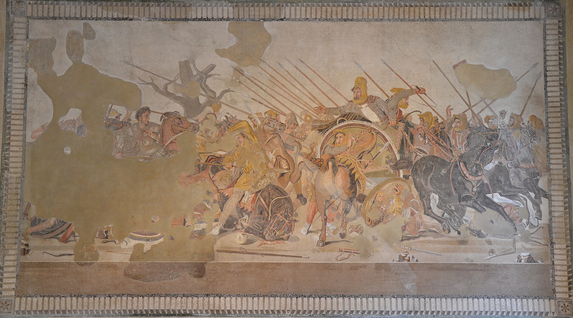 The Alexander Mosaic on display