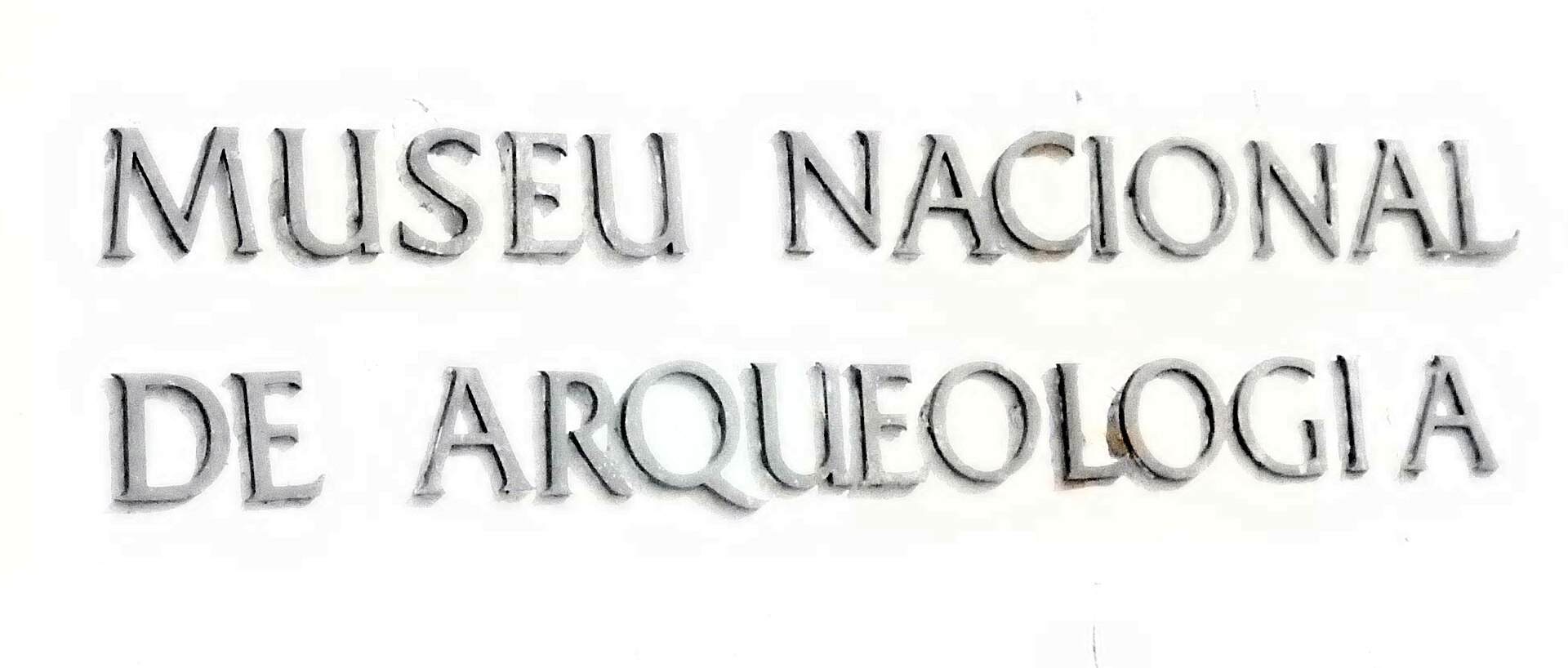 Carved stone name plaque