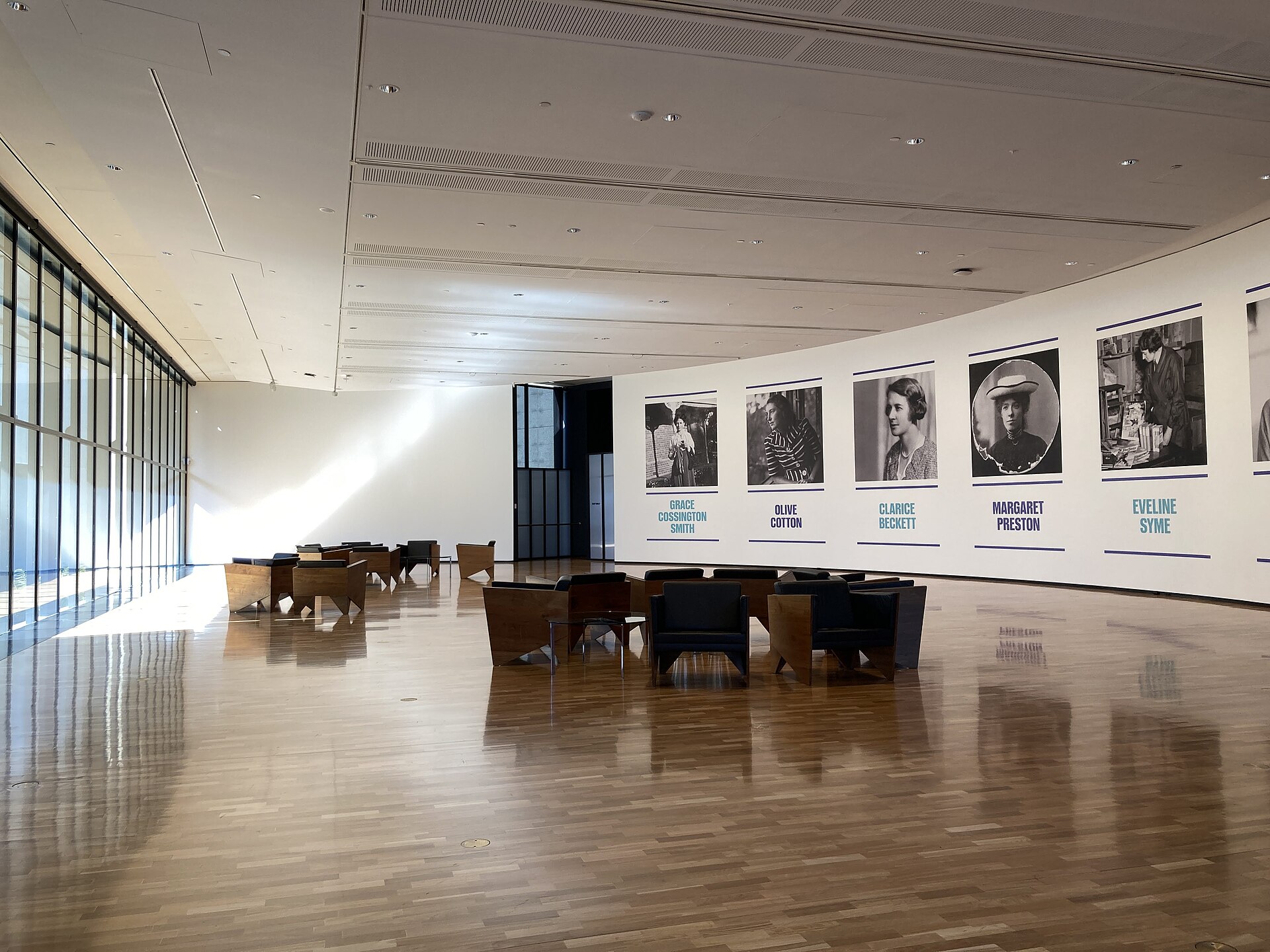 Know My Name display in the exhibition foyer