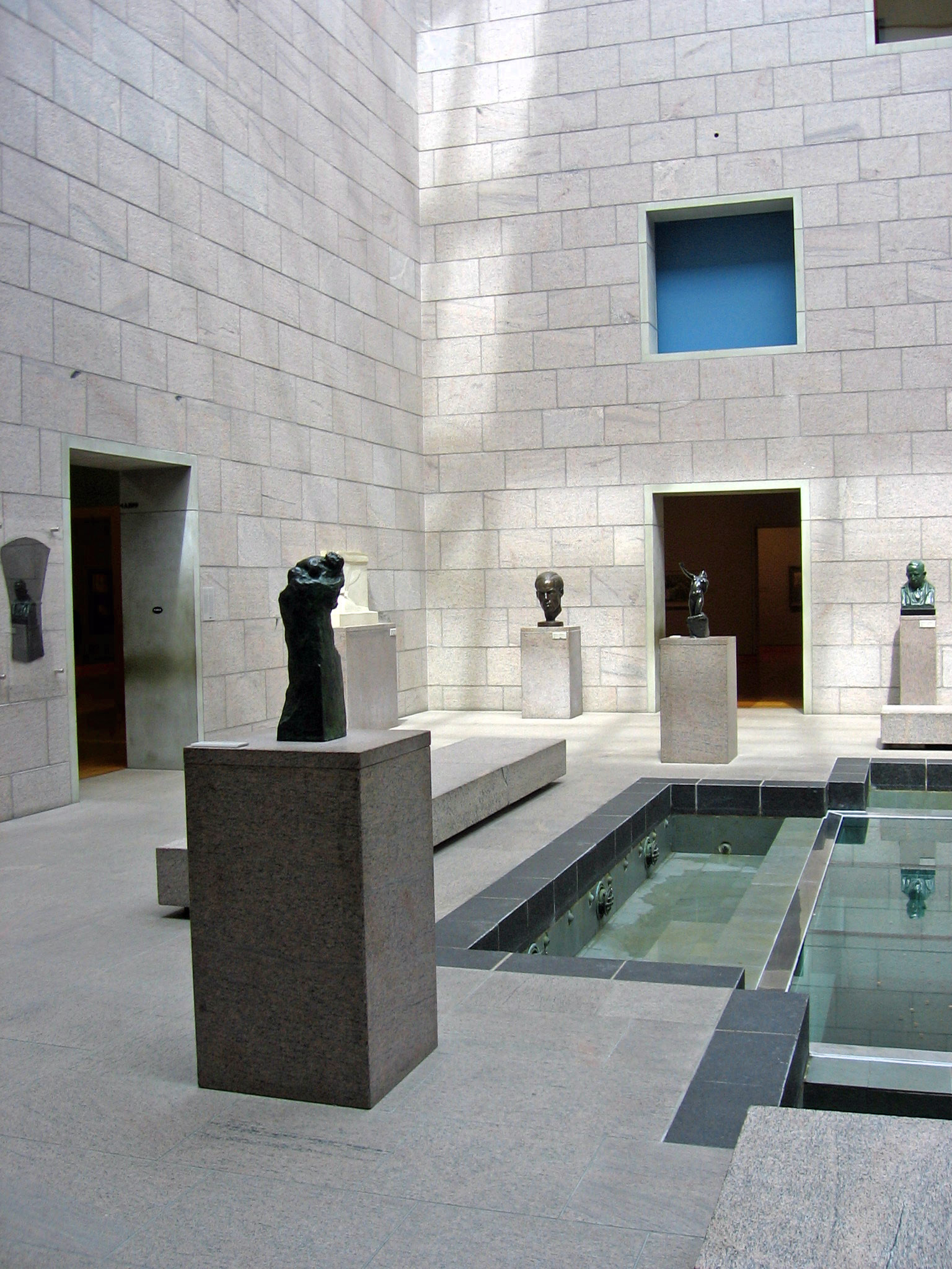 A sculpture courtyard