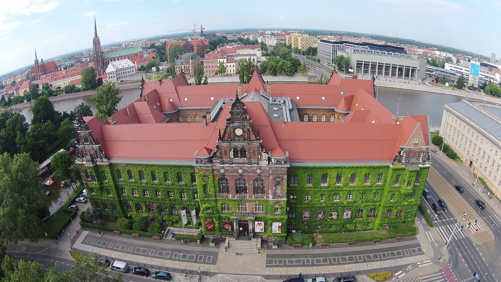 Aerial view of the museum building