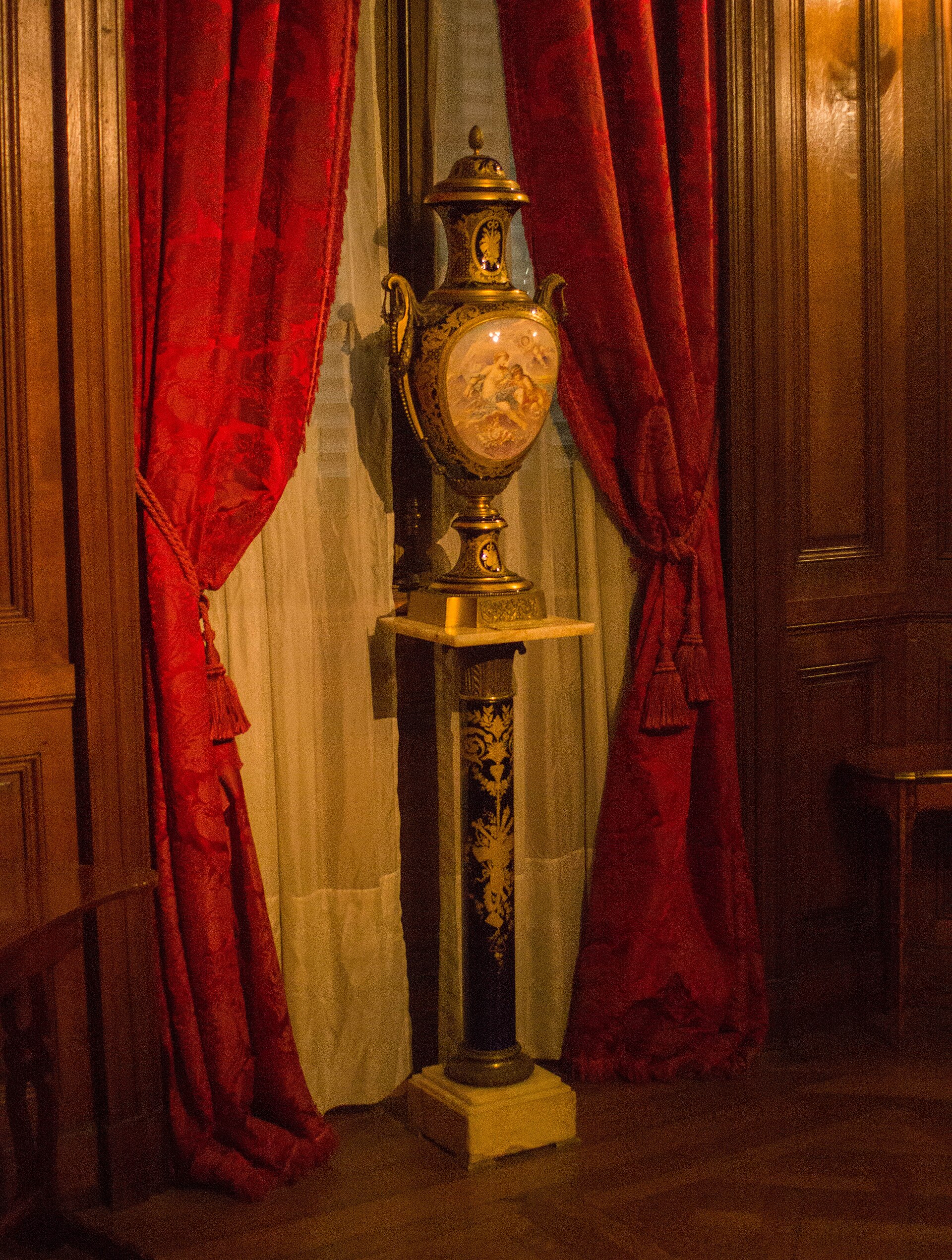 Porcelain vase in a period room