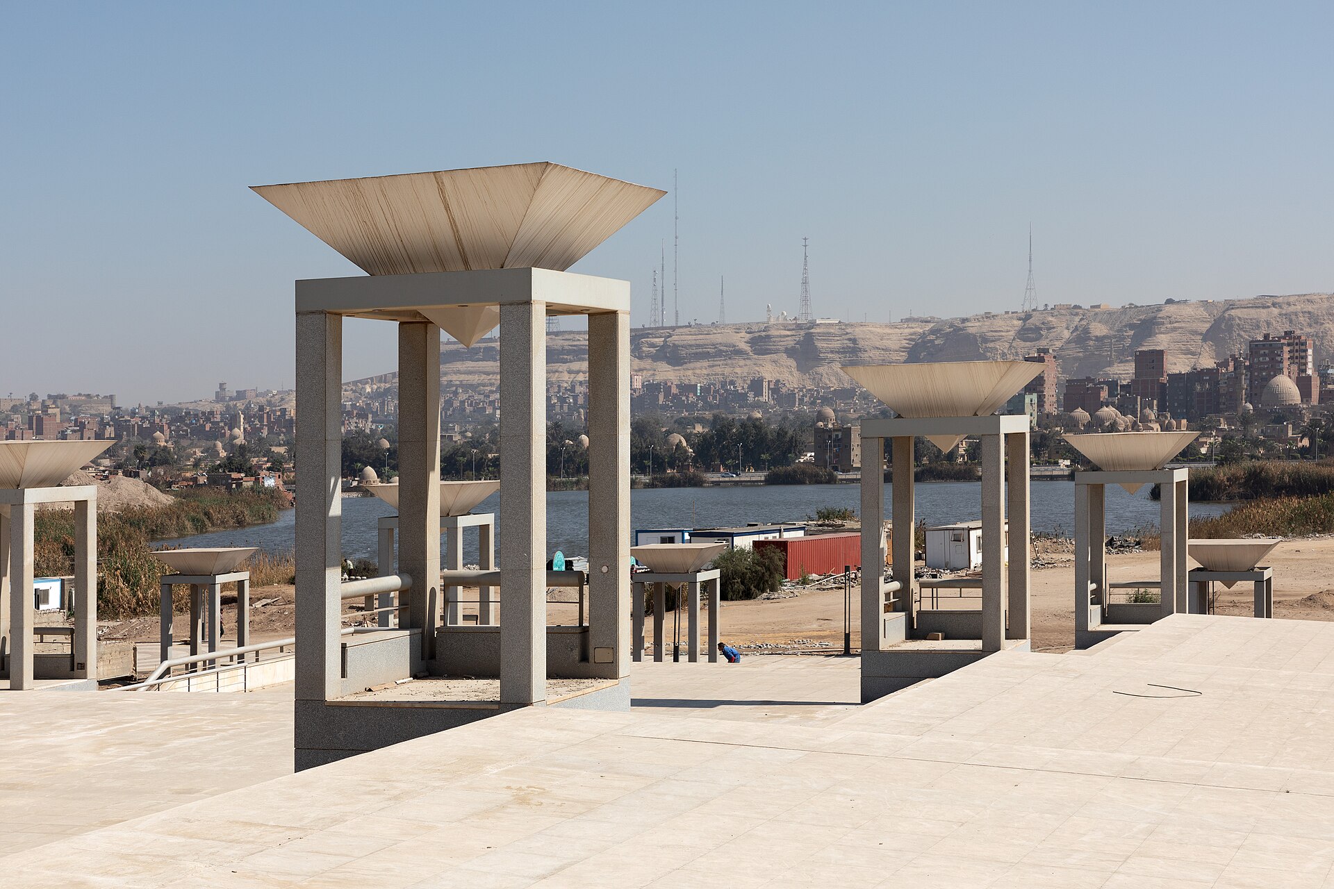 View toward Ain el-Sira lake from the museum grounds