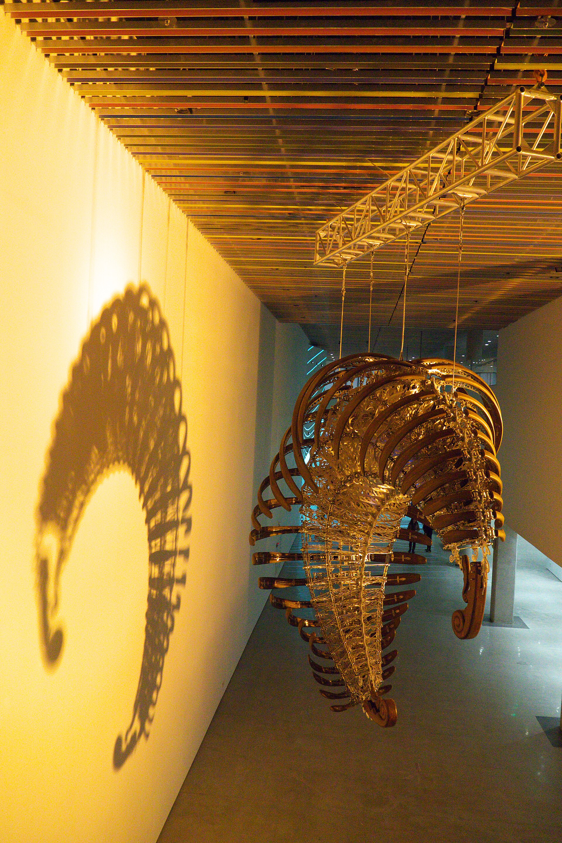 U-ram Choe's opening-season sculpture inside the museum