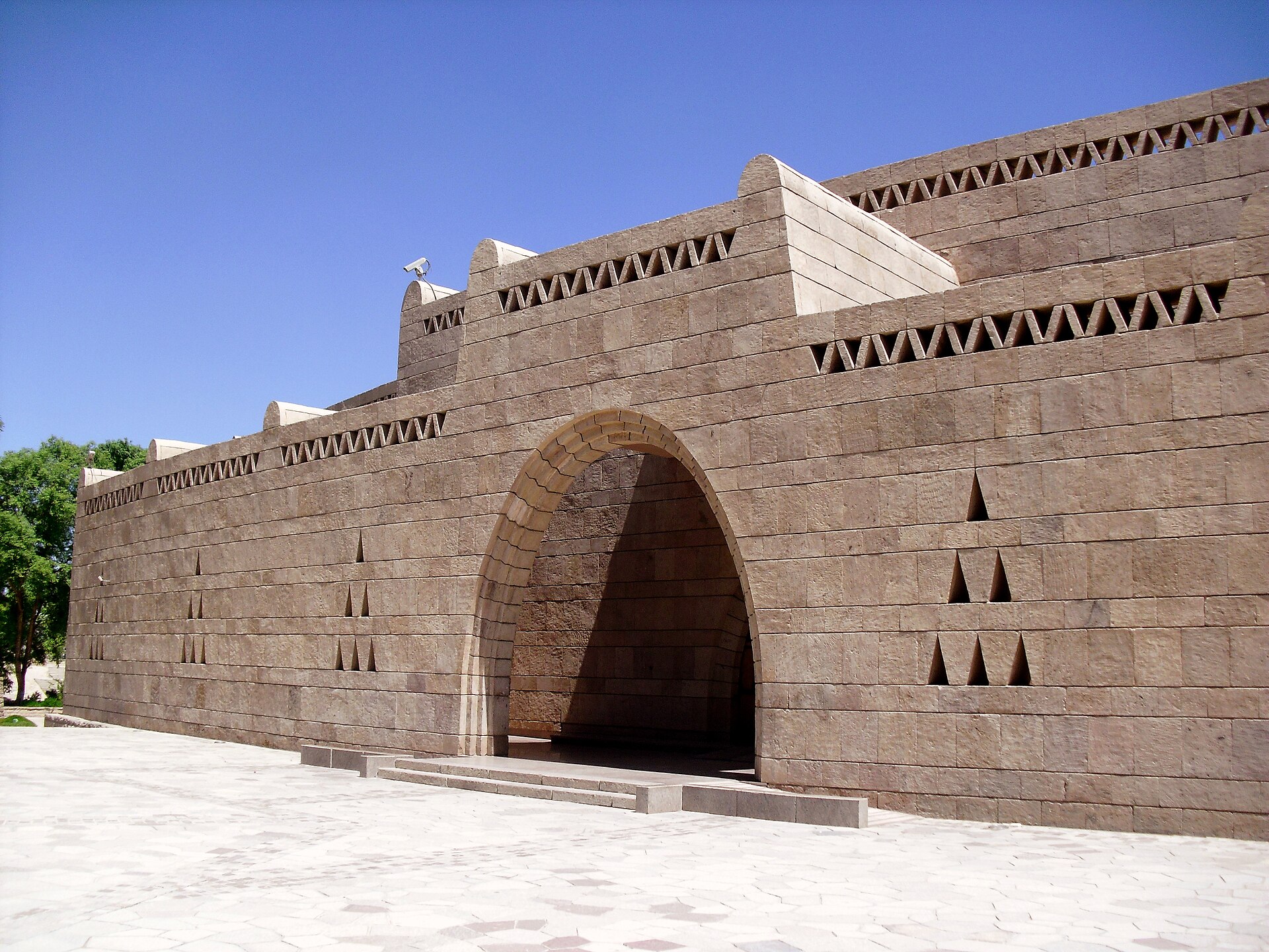 The entrance arch by daylight