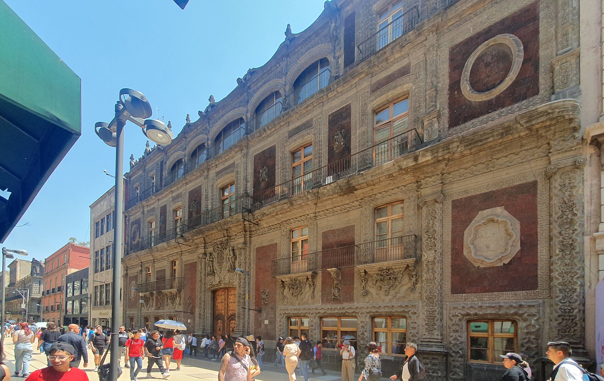 The Palacio de Iturbide facade on Calle Madero