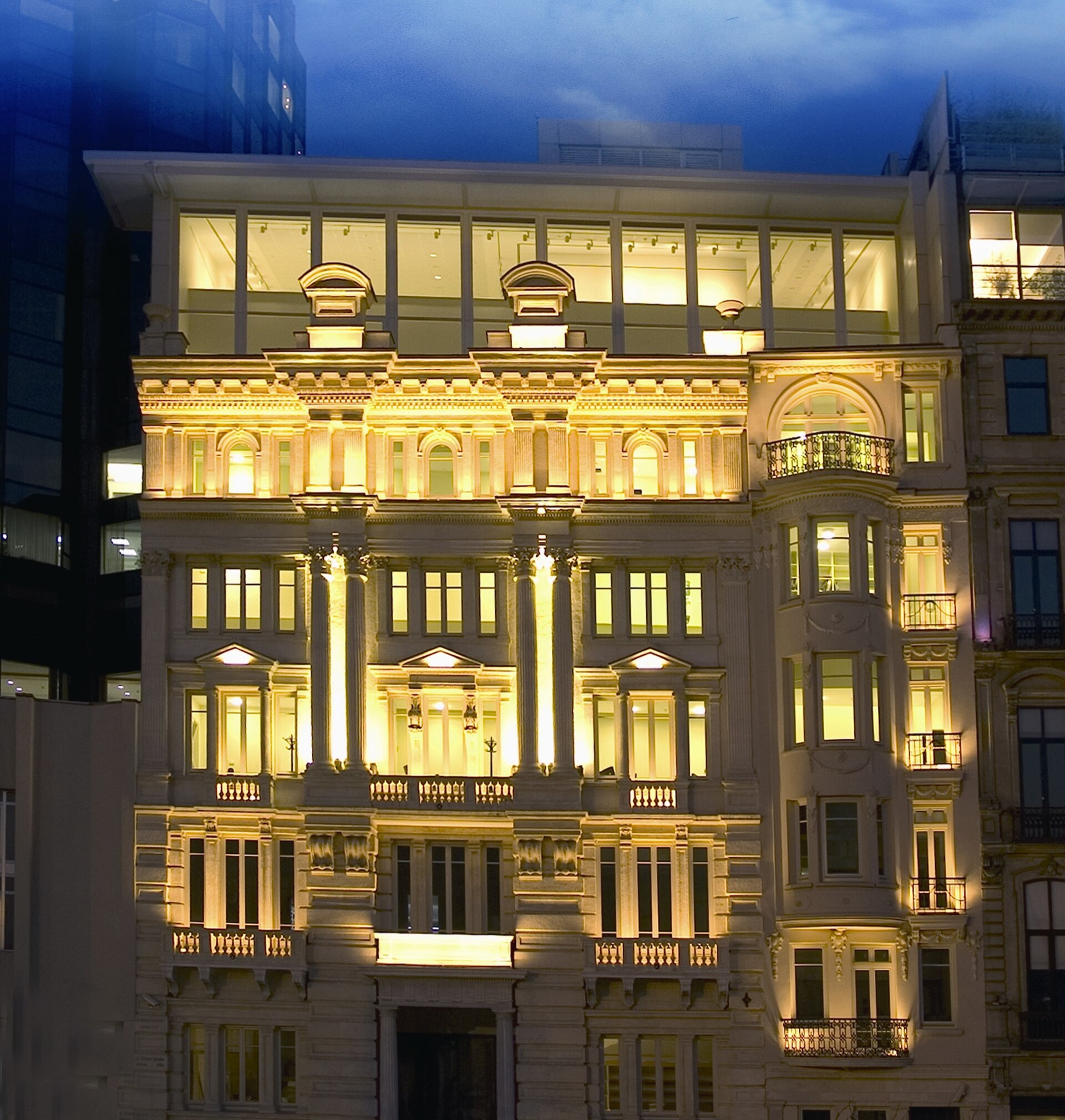 Pera Museum illuminated at night
