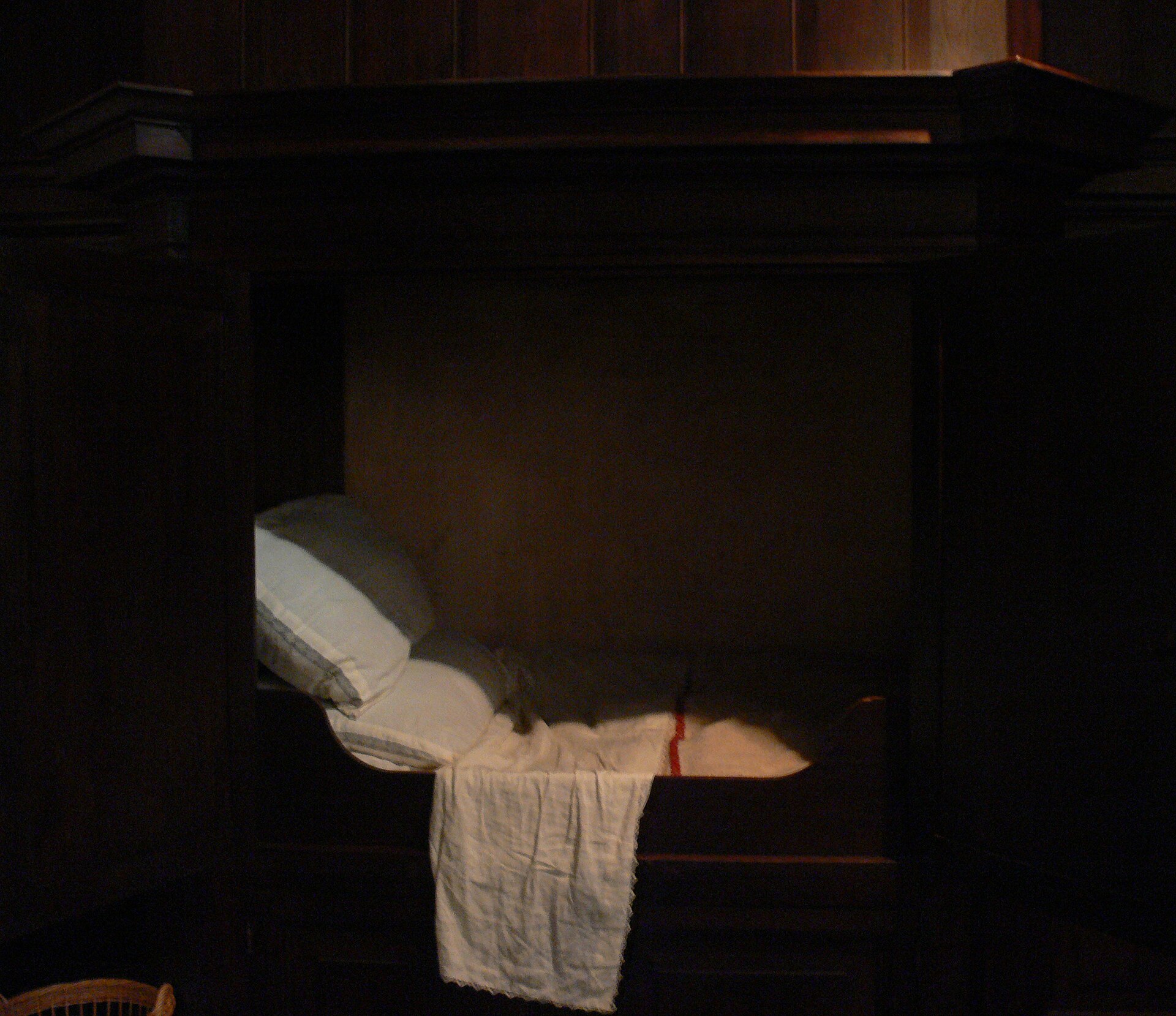 The box bed in the Sael, the room where Rembrandt and Saskia van Uylenburgh lived