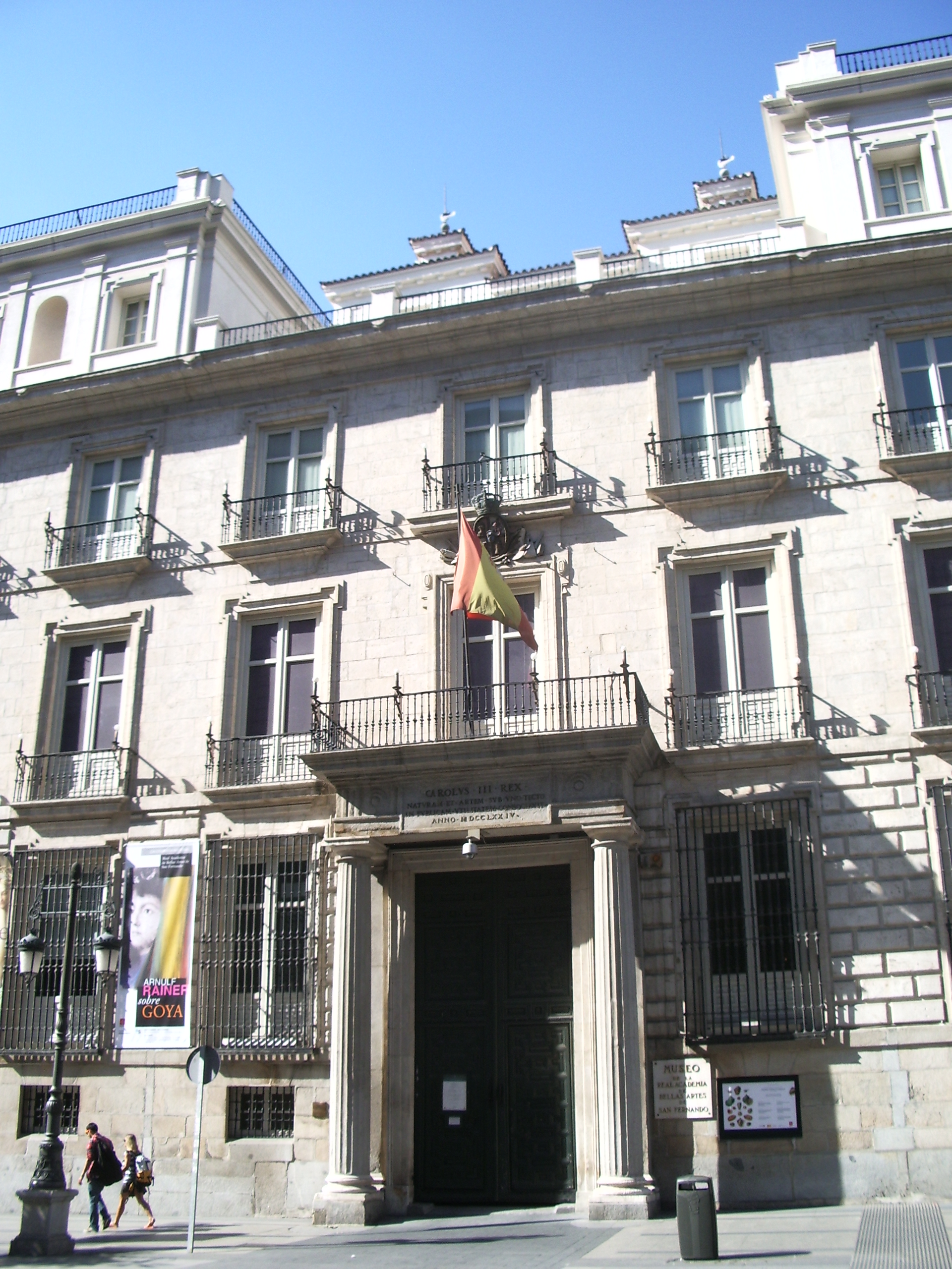 The upper facade