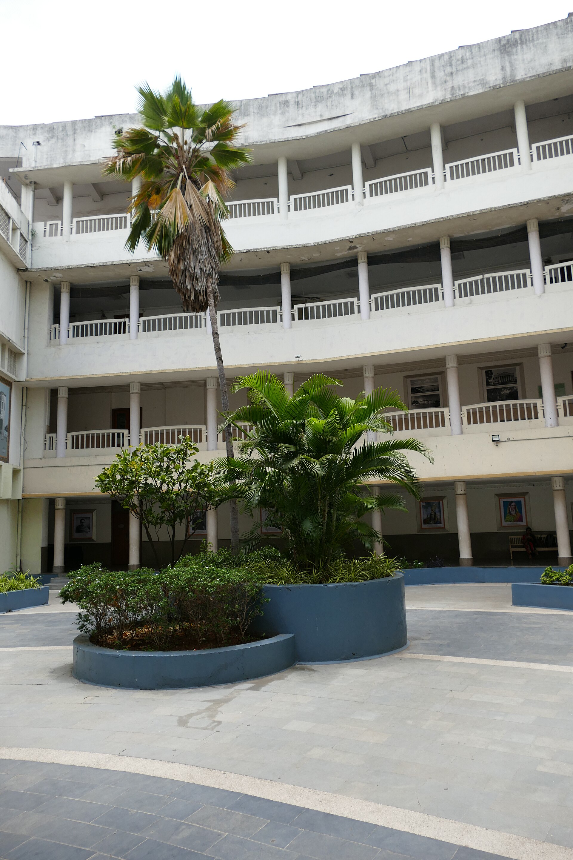 The museum's courtyard
