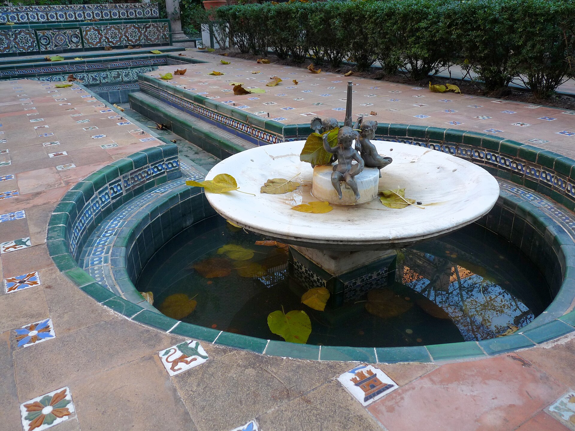 The garden fountain