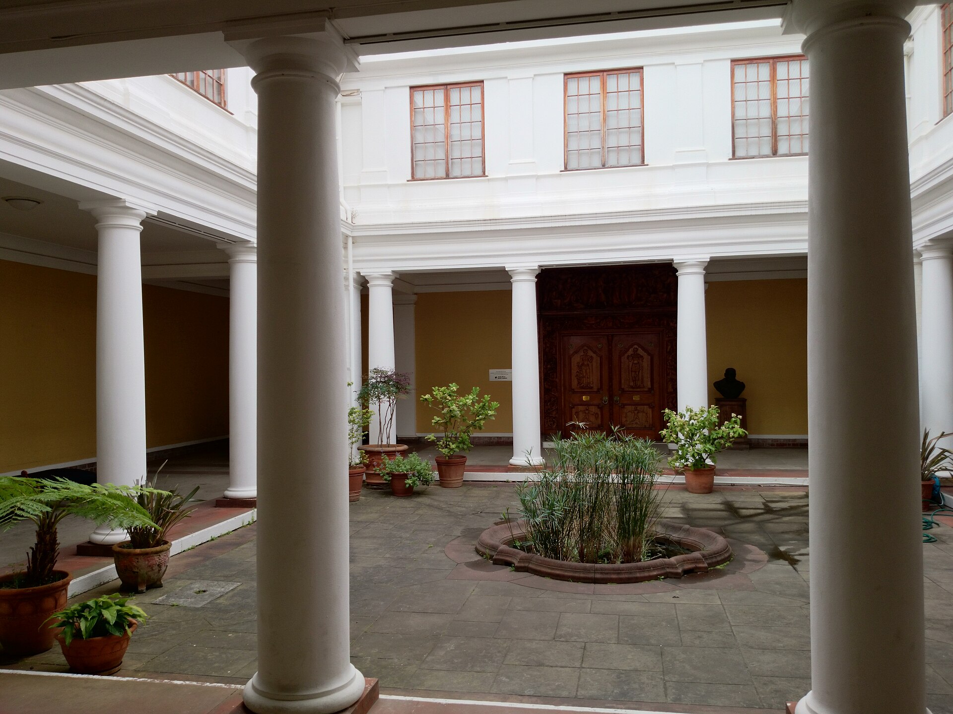 The gallery's courtyard