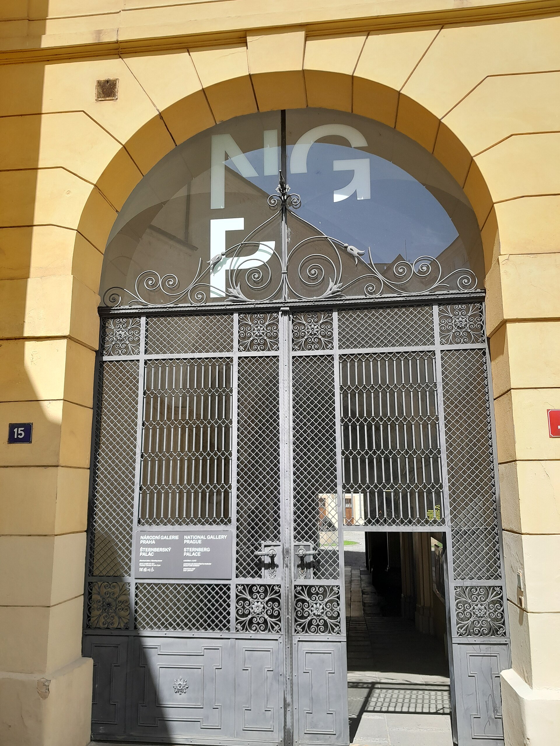 Sternberg Palace entrance gate