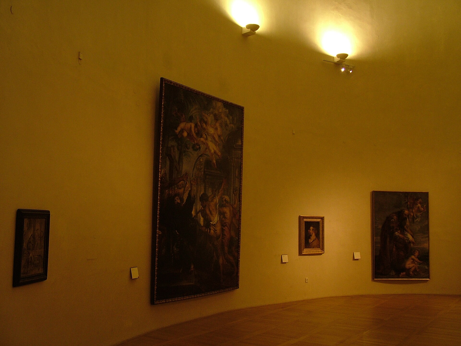A curved gallery room inside Sternberg Palace