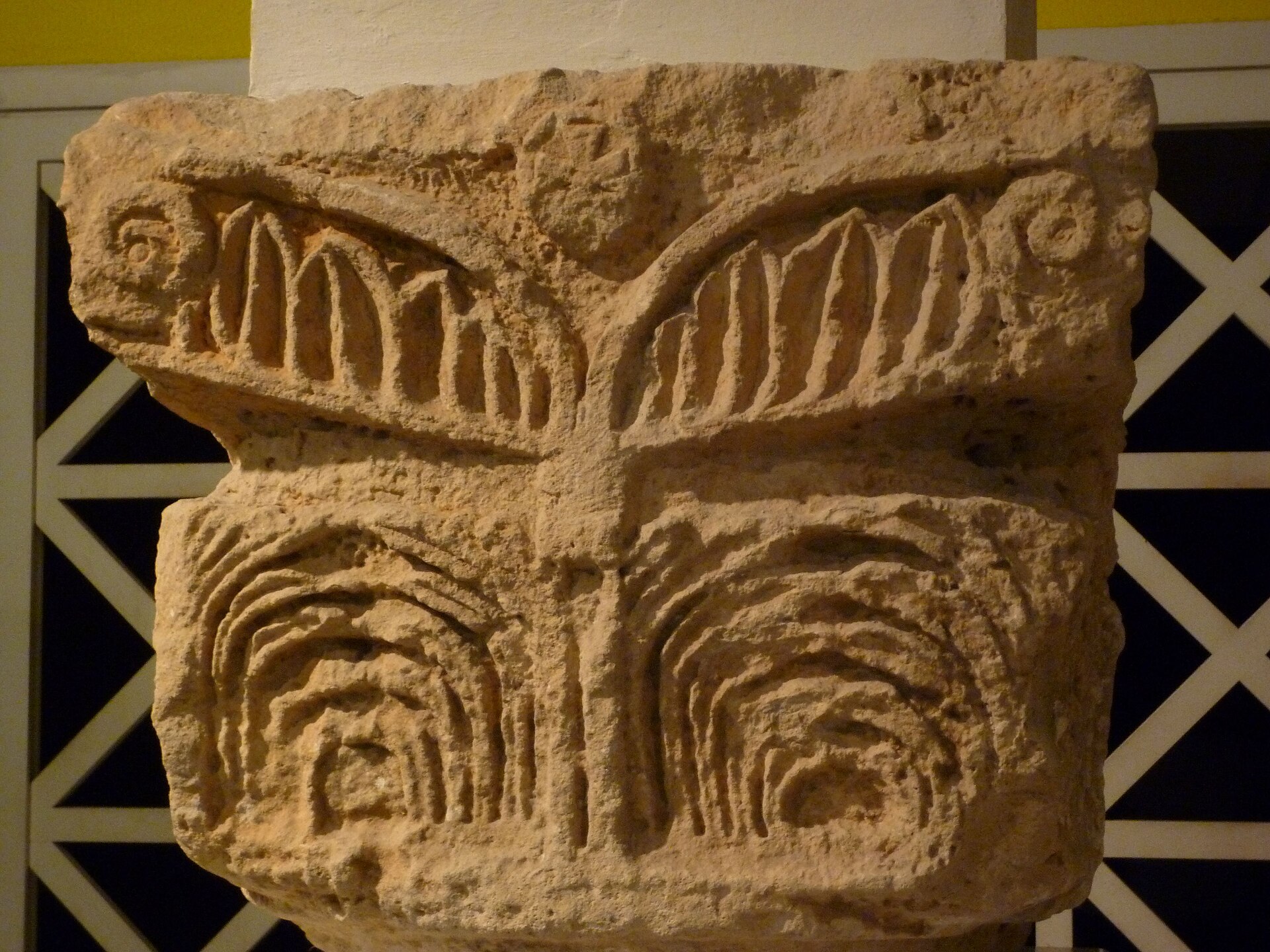 Carved capital fragment