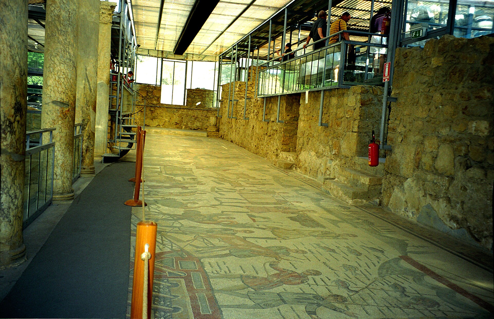 The Great Hunt corridor mosaic showing captured animals