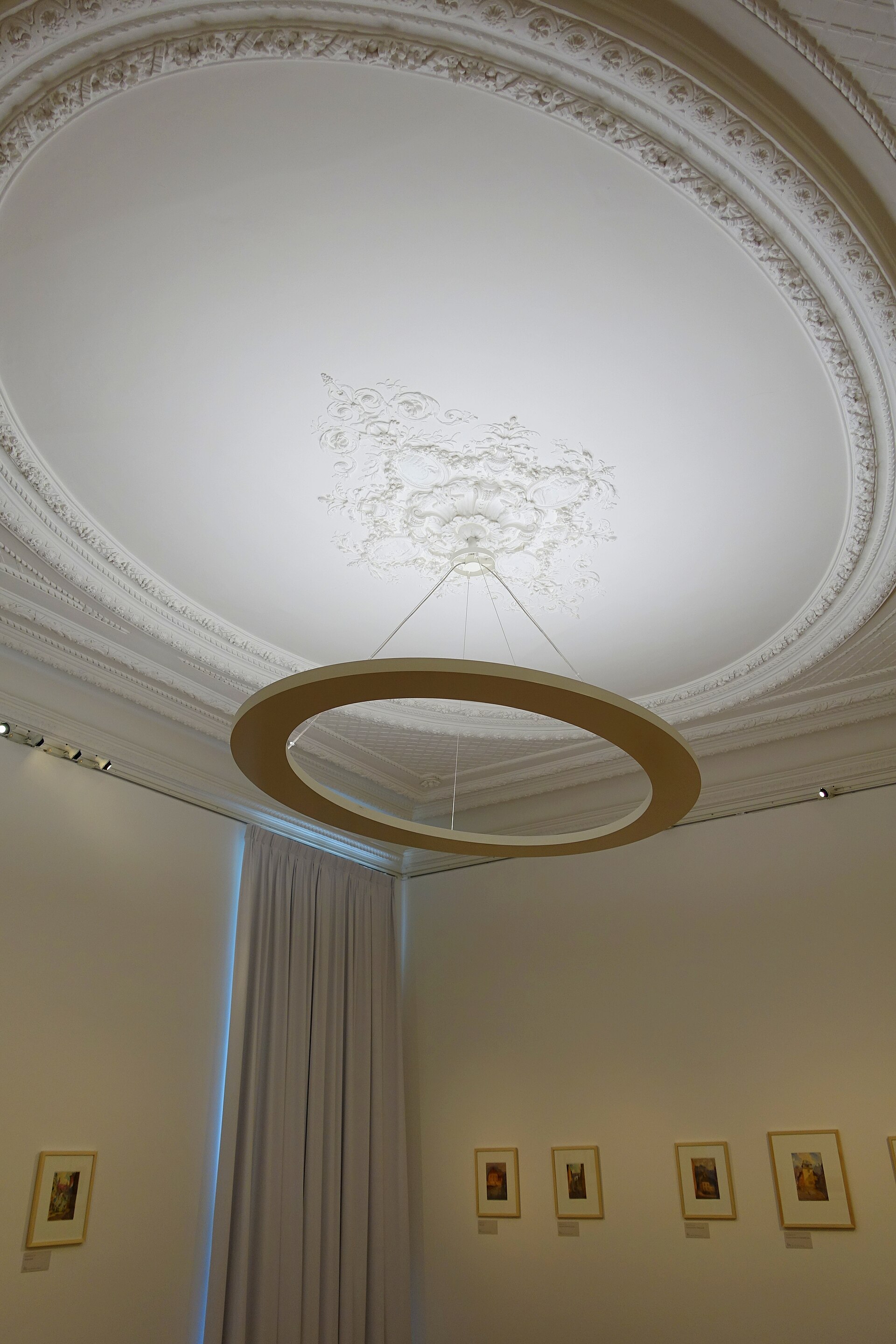 A gallery room in the historic villa