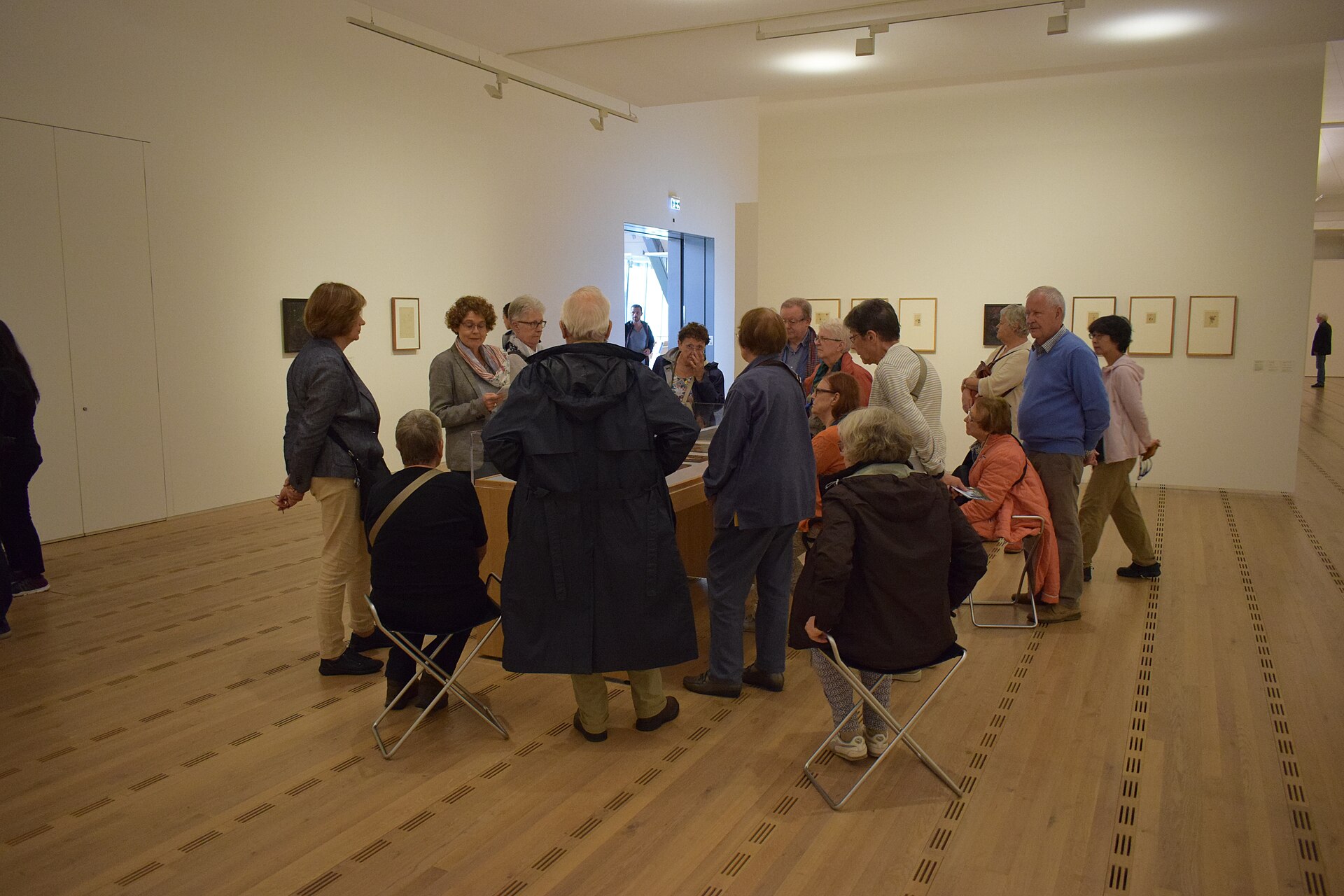 Gallery interior with visitors