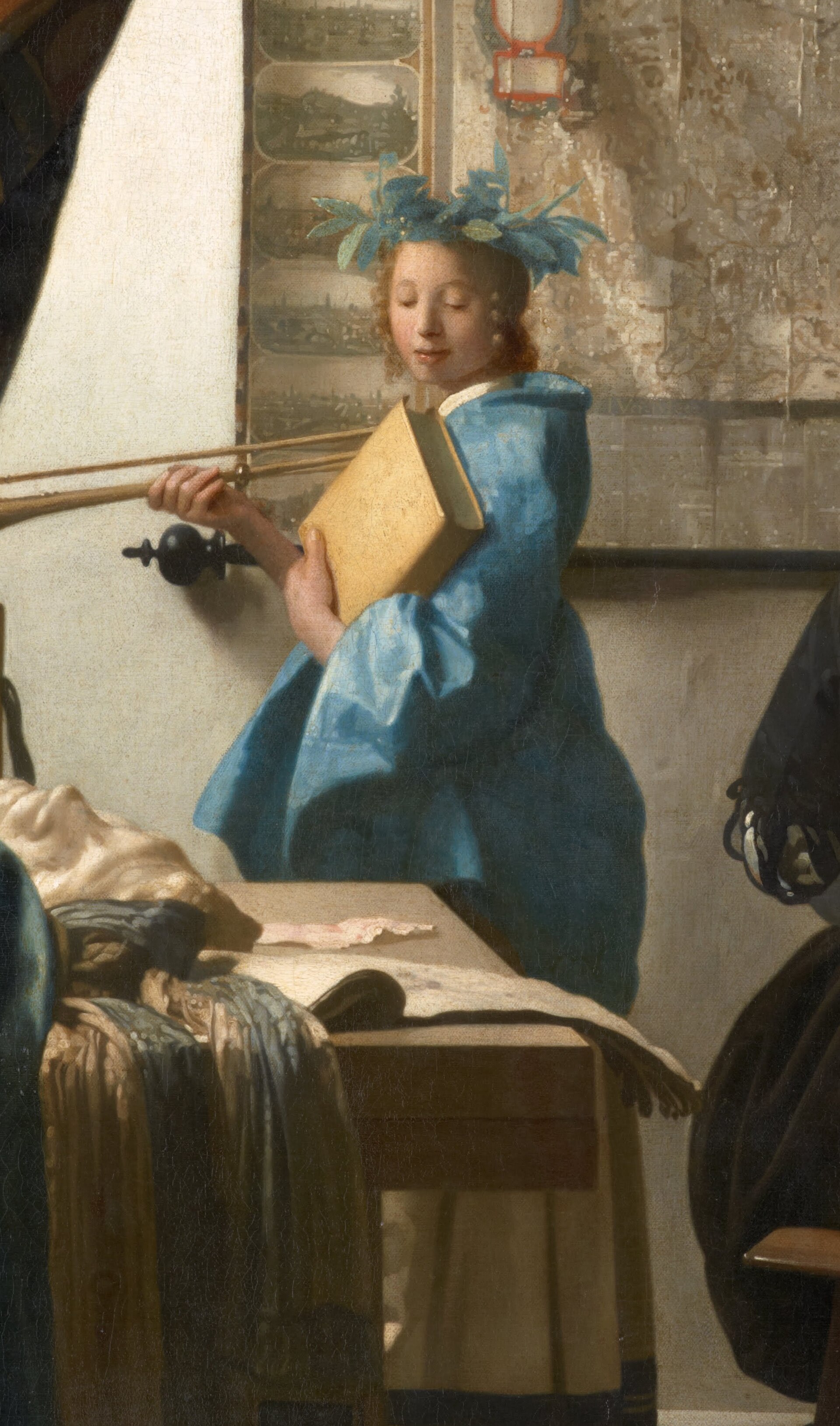 Clio and the map, detail
