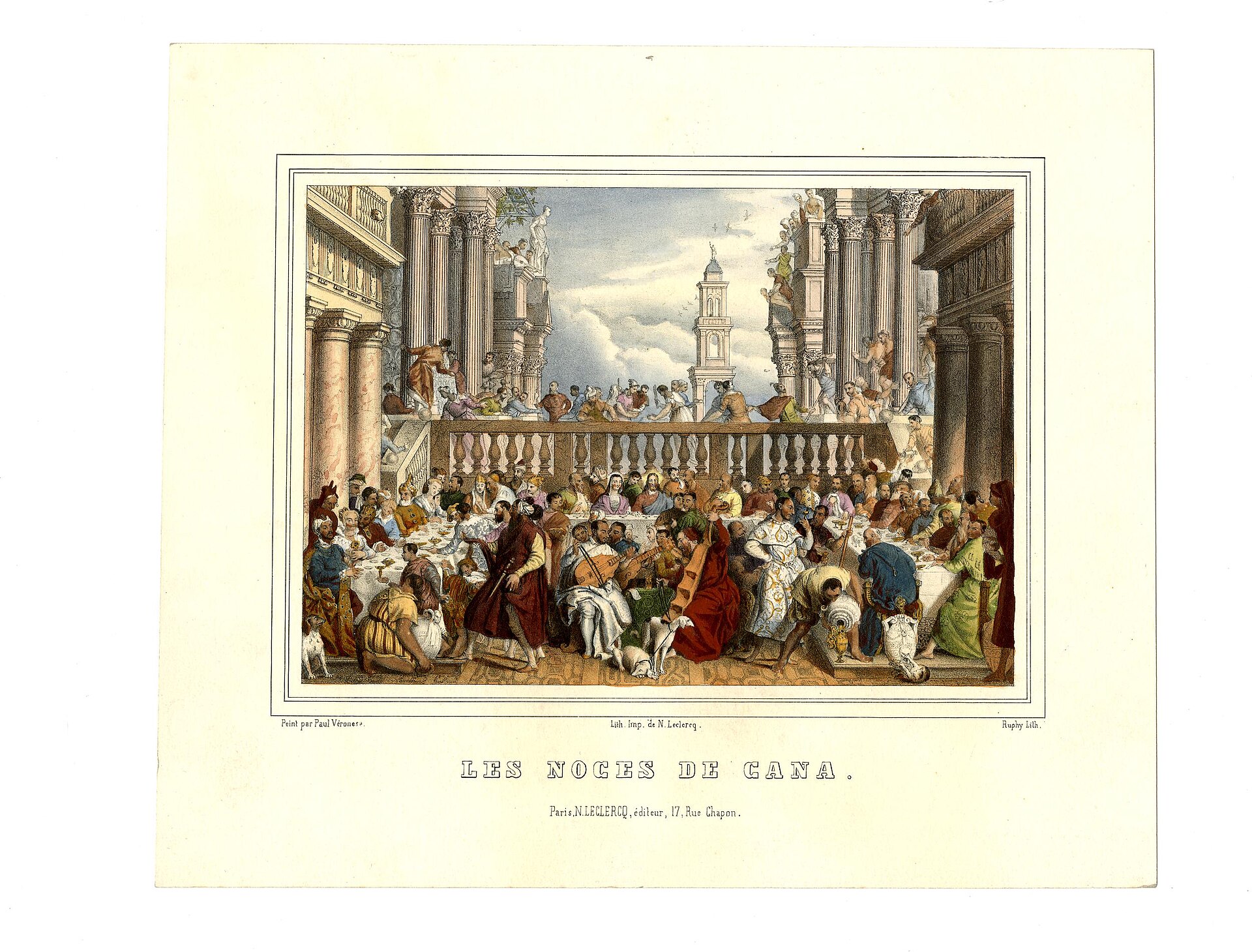A lithograph after the Cana, 1852