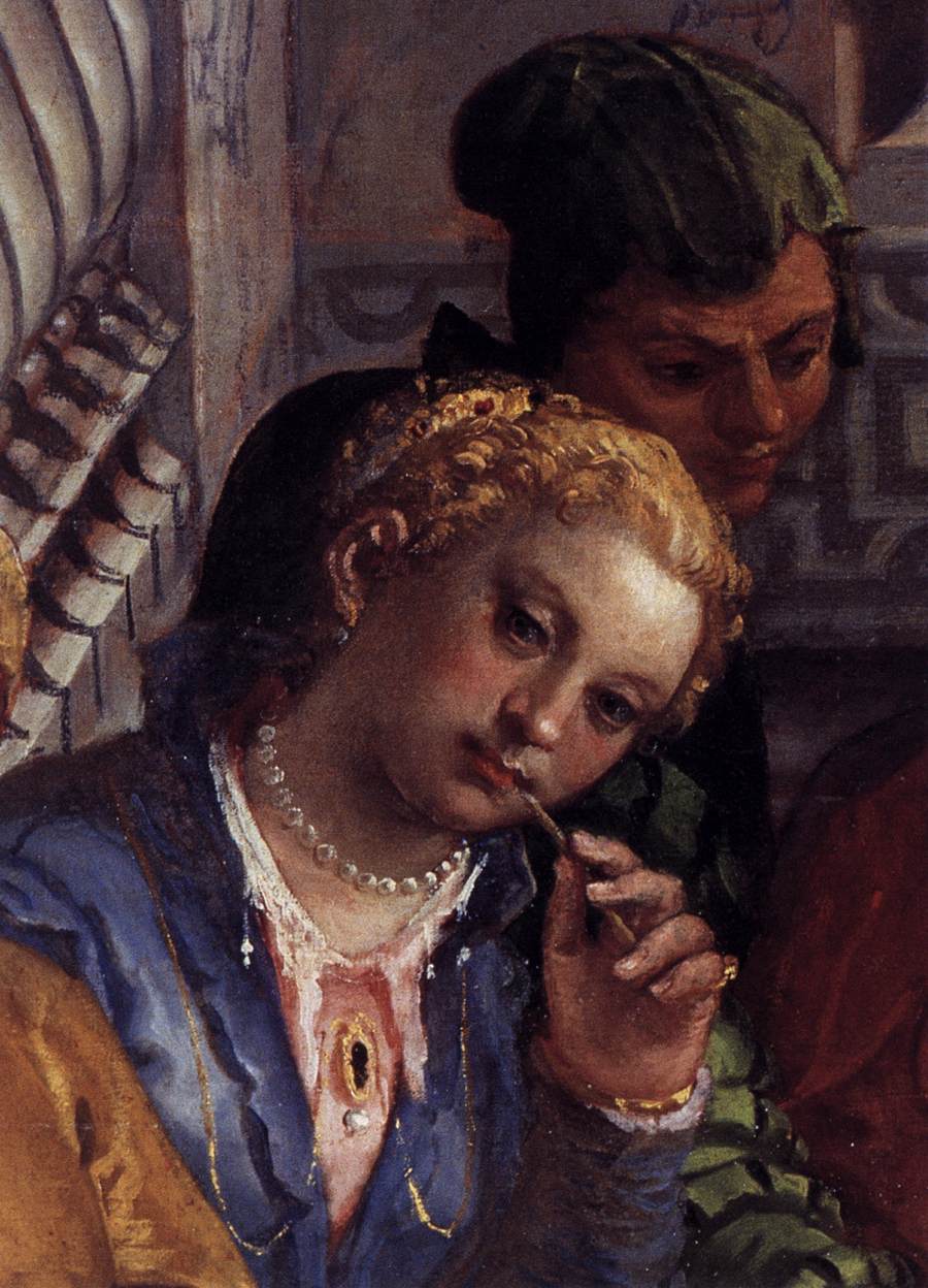 A guest with a toothpick