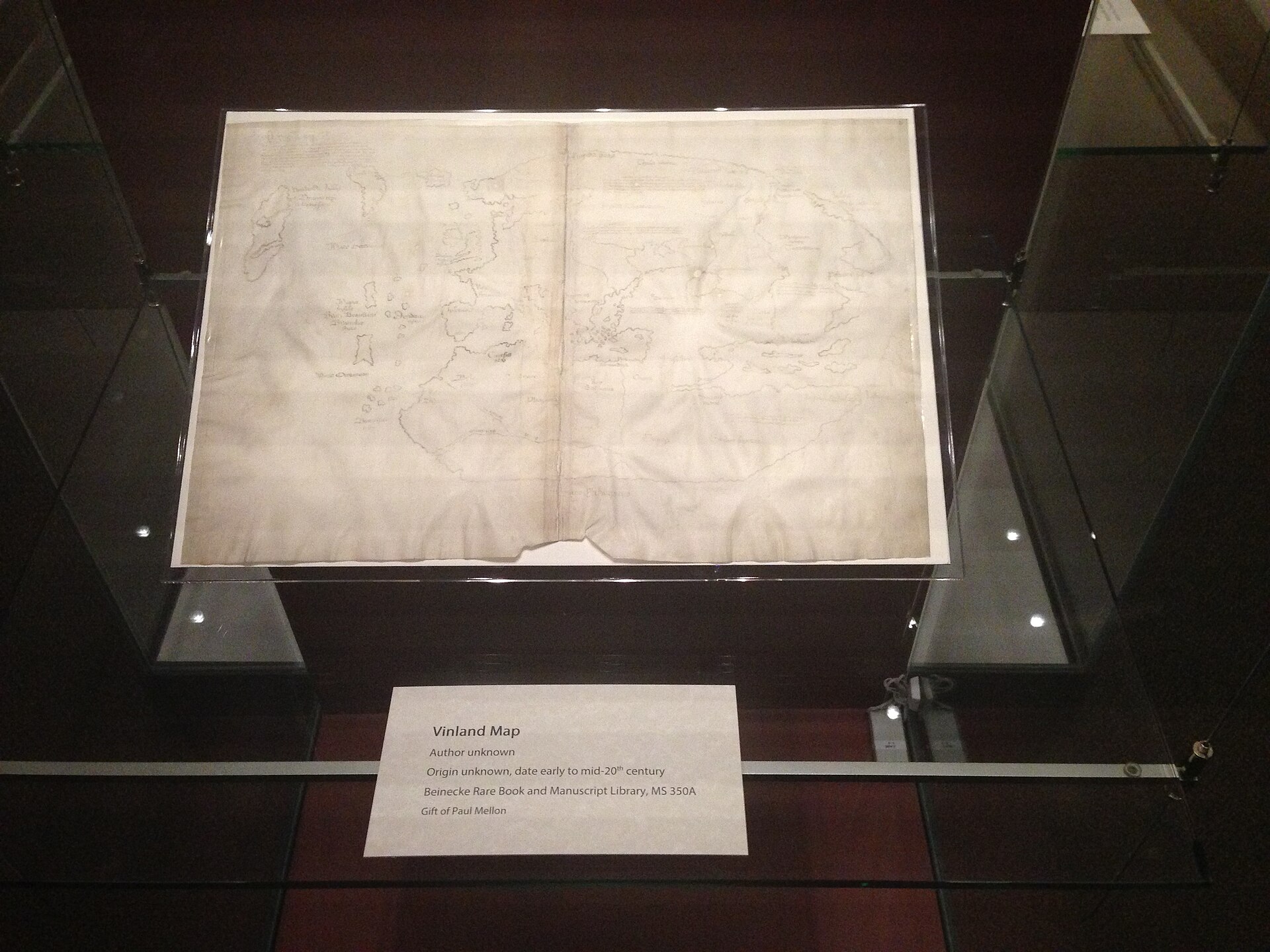 The map on display at Mystic Seaport Museum, May 2018