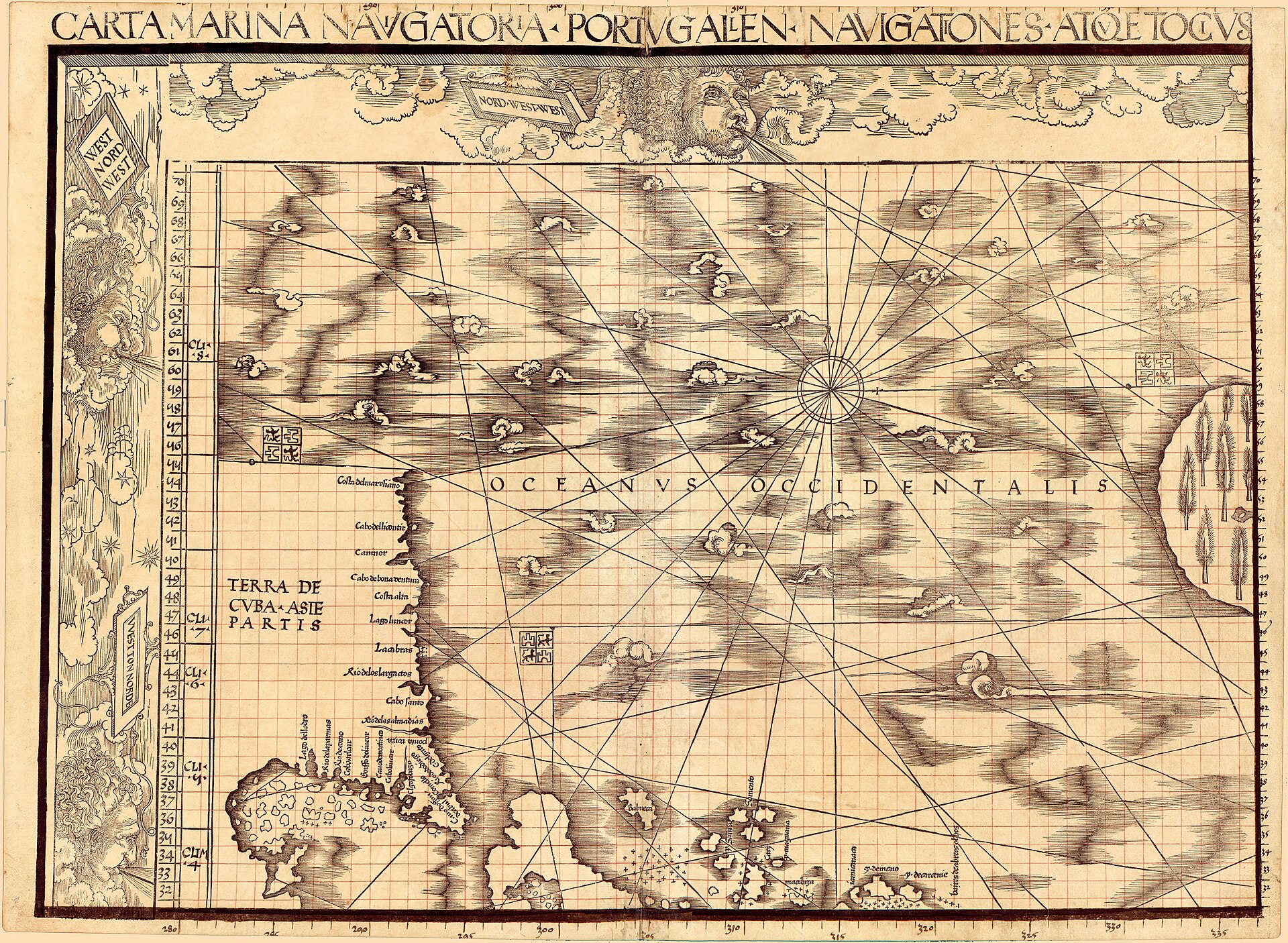 Carta Marina, 1516, sheet 1