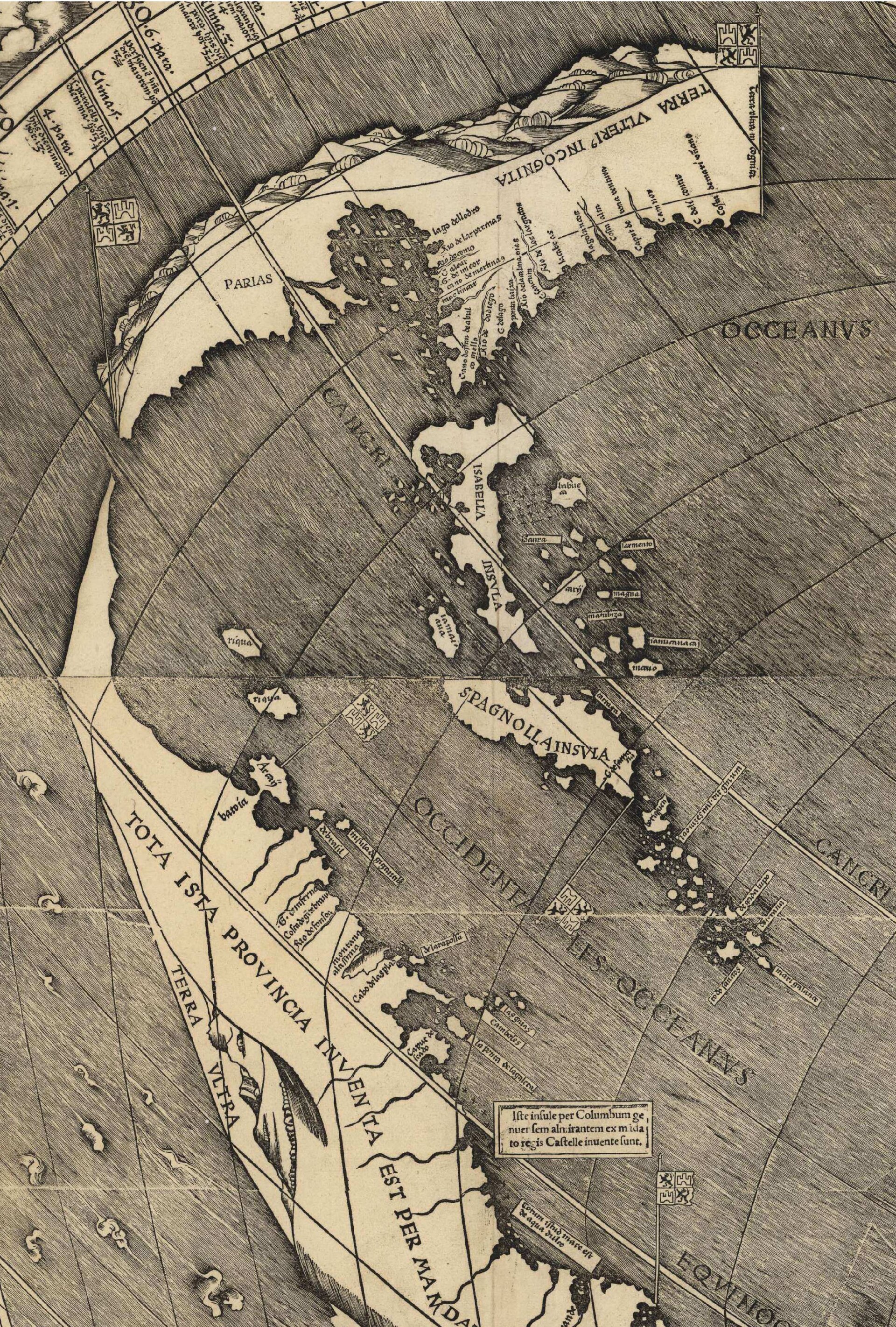 The Caribbean on the 1507 map