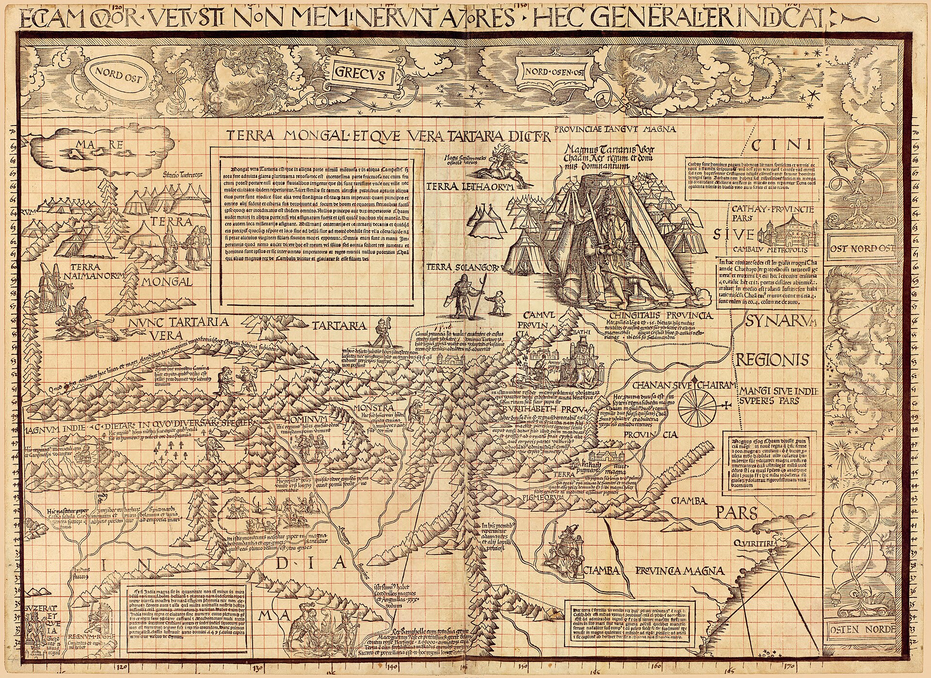 Sheet 4: the Great Khan and the monstrous races of India