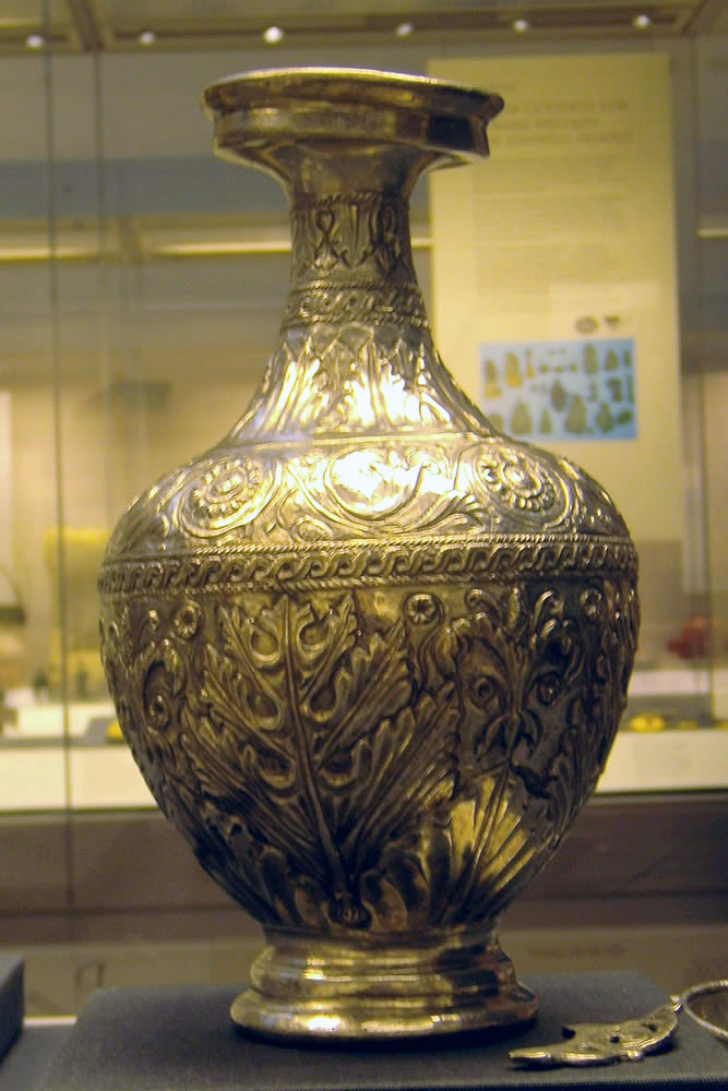 Decorated silver jug
