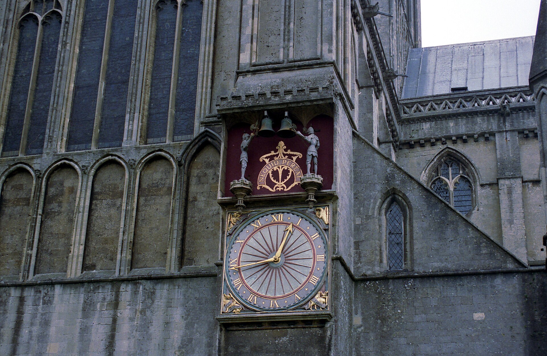 The exterior dial in its architectural setting